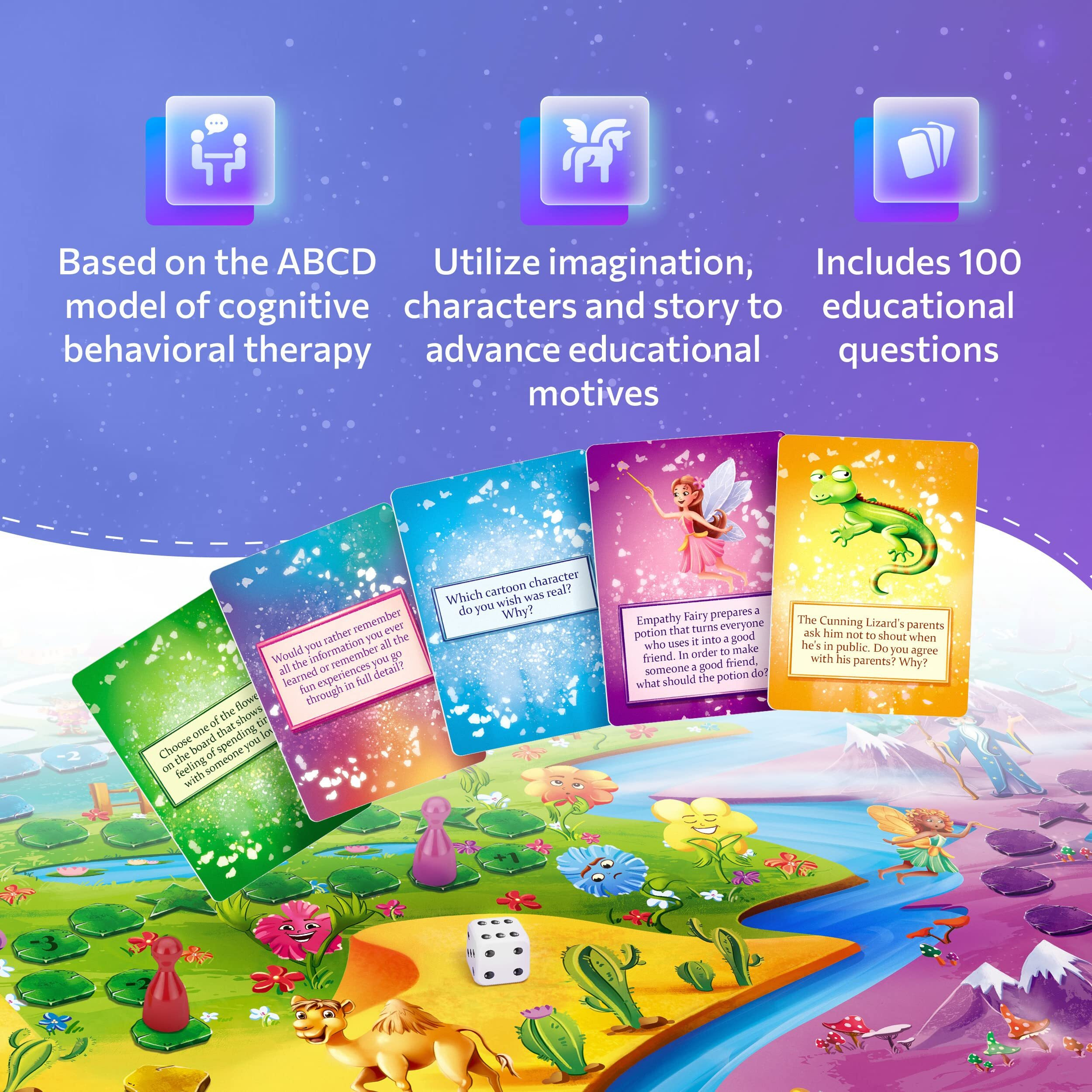 Cbtrail Therapy Game For Kids - Cbt Emotional Game To Develop Social Skills And Emotional Intelligence - Recovery Board Game For Counselors, Anger, Occupational And Group Therapy, Adhd, And Autism