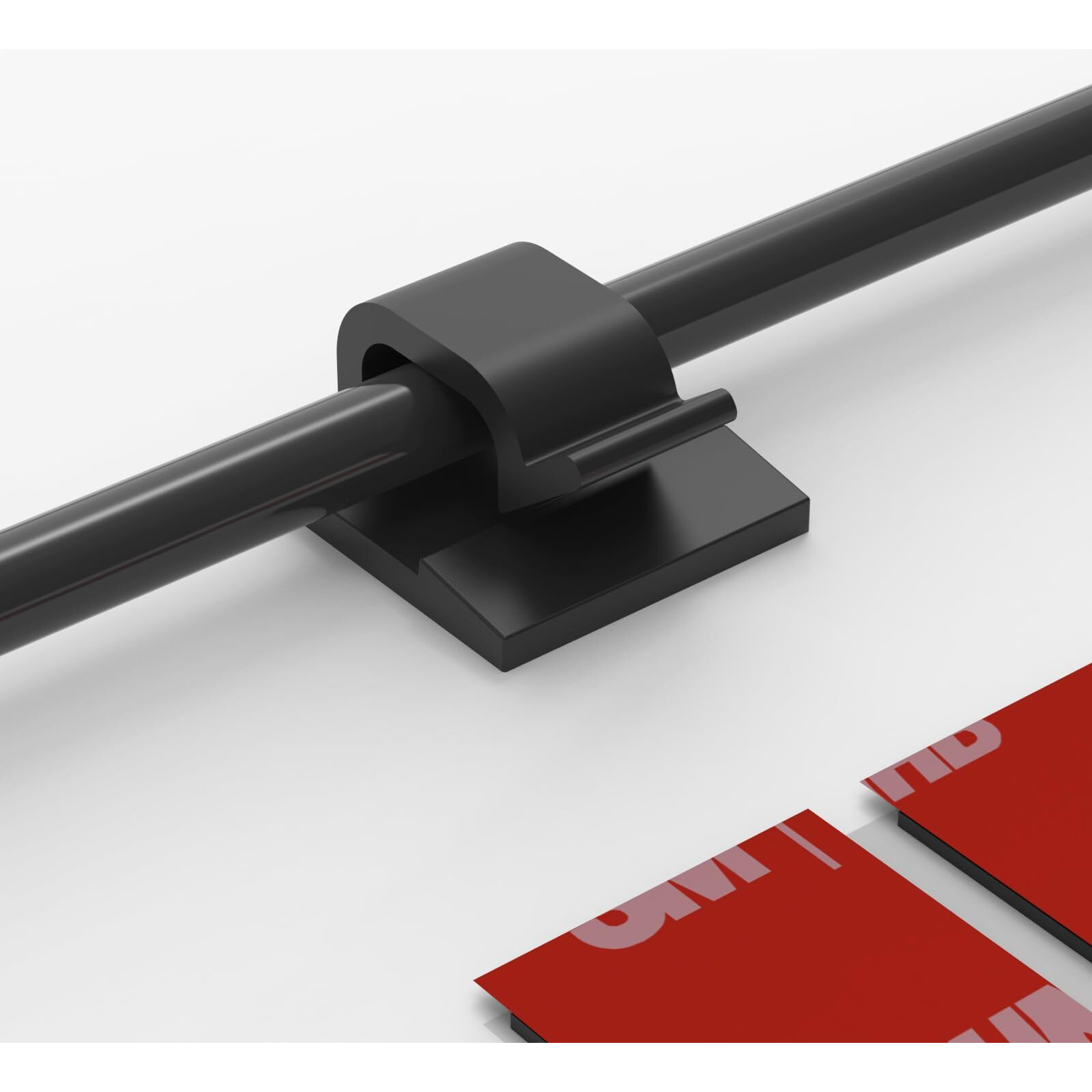 Yocice Cable Clips 40Pcs With Strong Adhesive Tapes,Wire Holder Organizer Cord Management For Car, Office And Home (Black- Cc05(40Pcs))