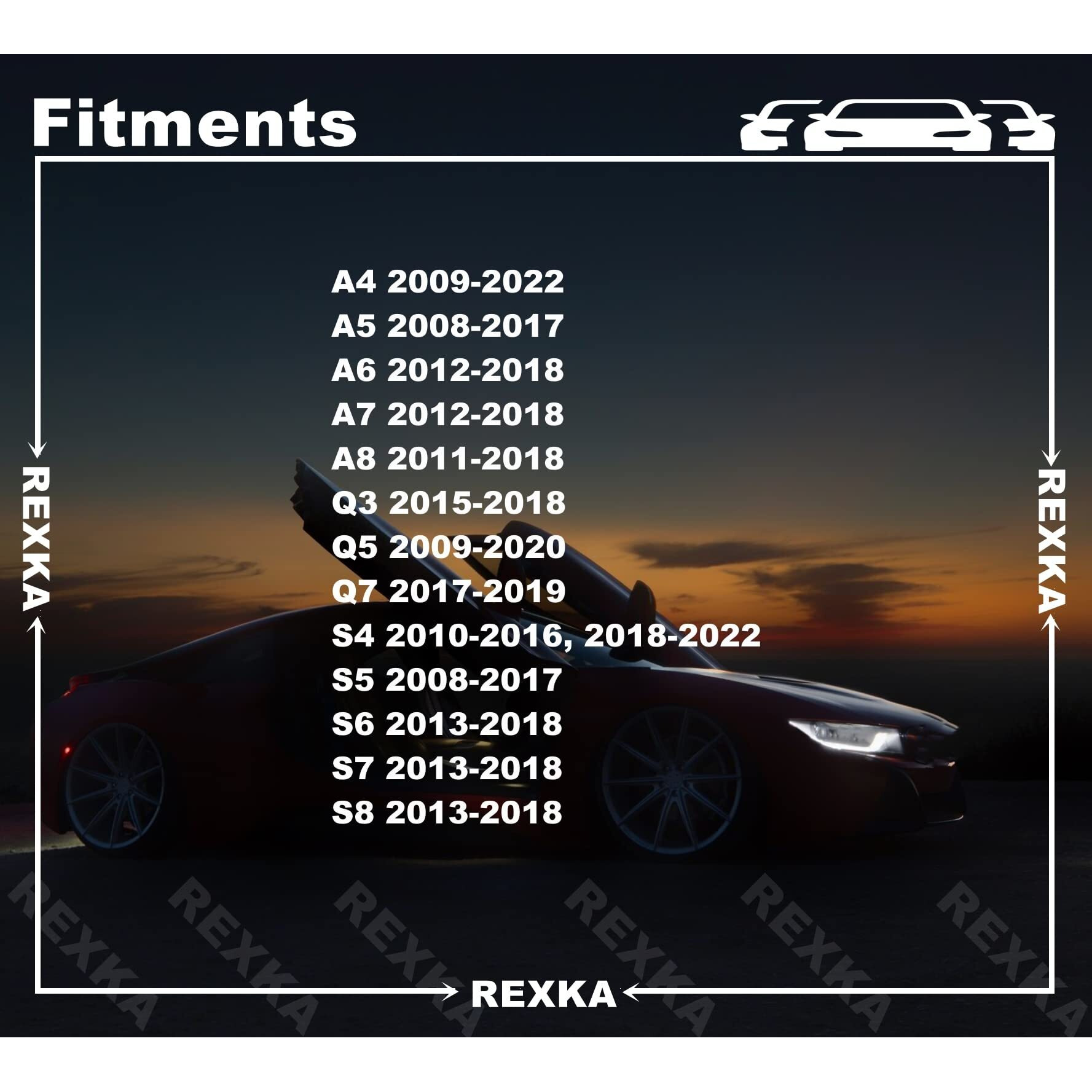 Rexka 10Pcs Fender Liner Splash Shield Bumper Cover Screw 8W0805121 For Audi B8 A4 A5 A6 C7 A7 A8 Q3 Q5 Q7 S4 S5 S6 S7