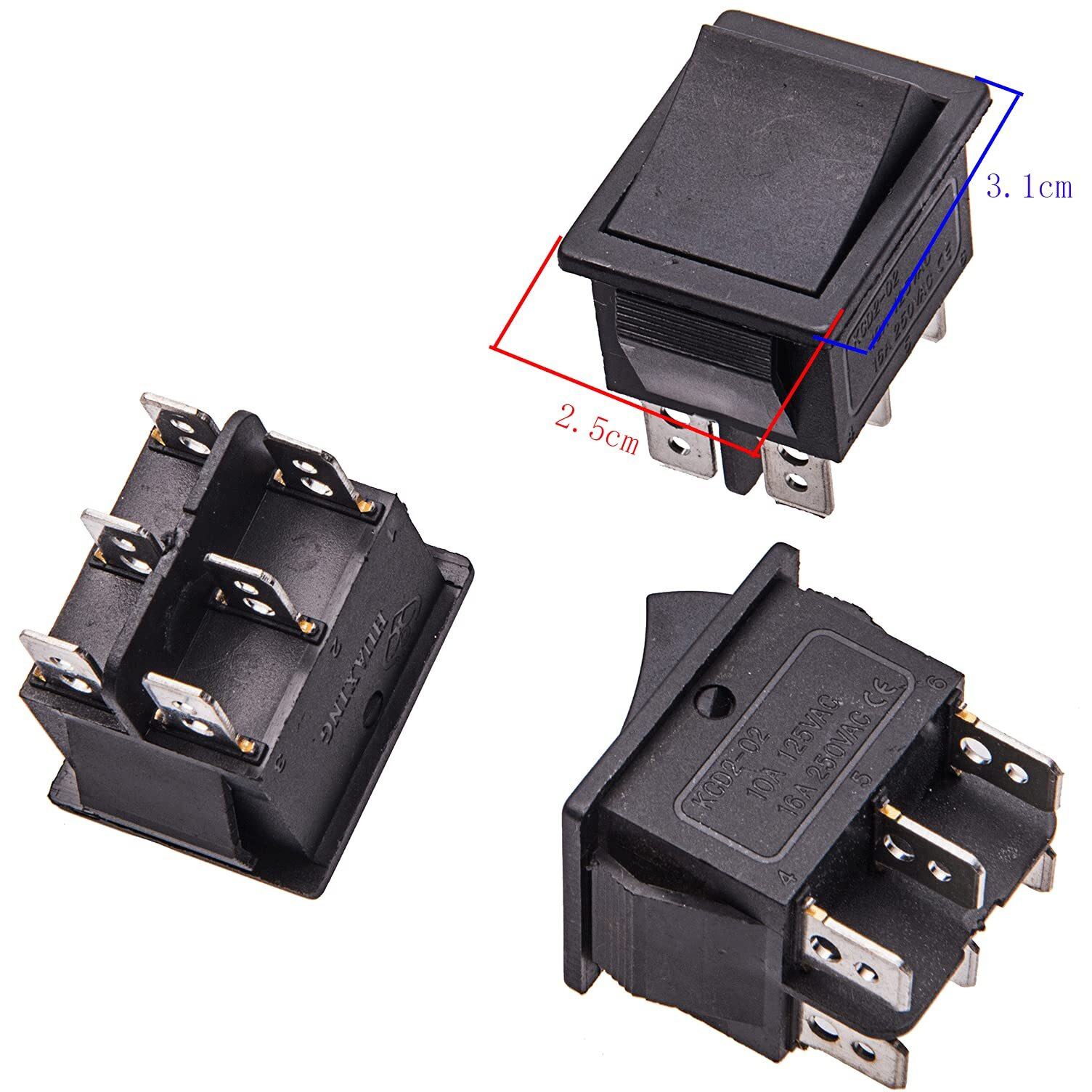 Weelye 2 Pcs Kids Electric Ride On Car Motorcycle Foot Switch, Automatic Reset For Children Powered Ride On Toys Replacement Parts-6V/12V//24V