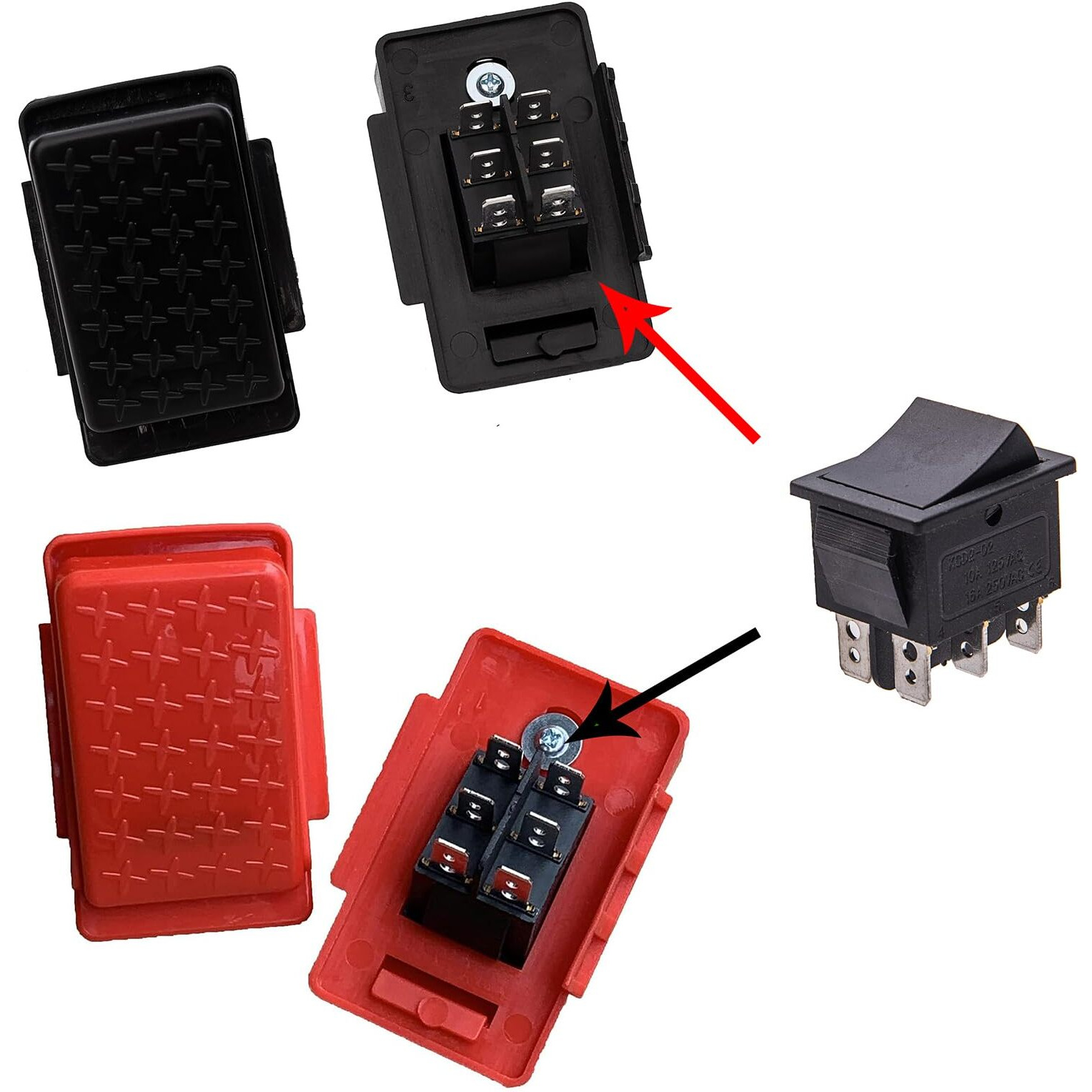 Weelye 2 Pcs Kids Electric Ride On Car Motorcycle Foot Switch, Automatic Reset For Children Powered Ride On Toys Replacement Parts-6V/12V//24V