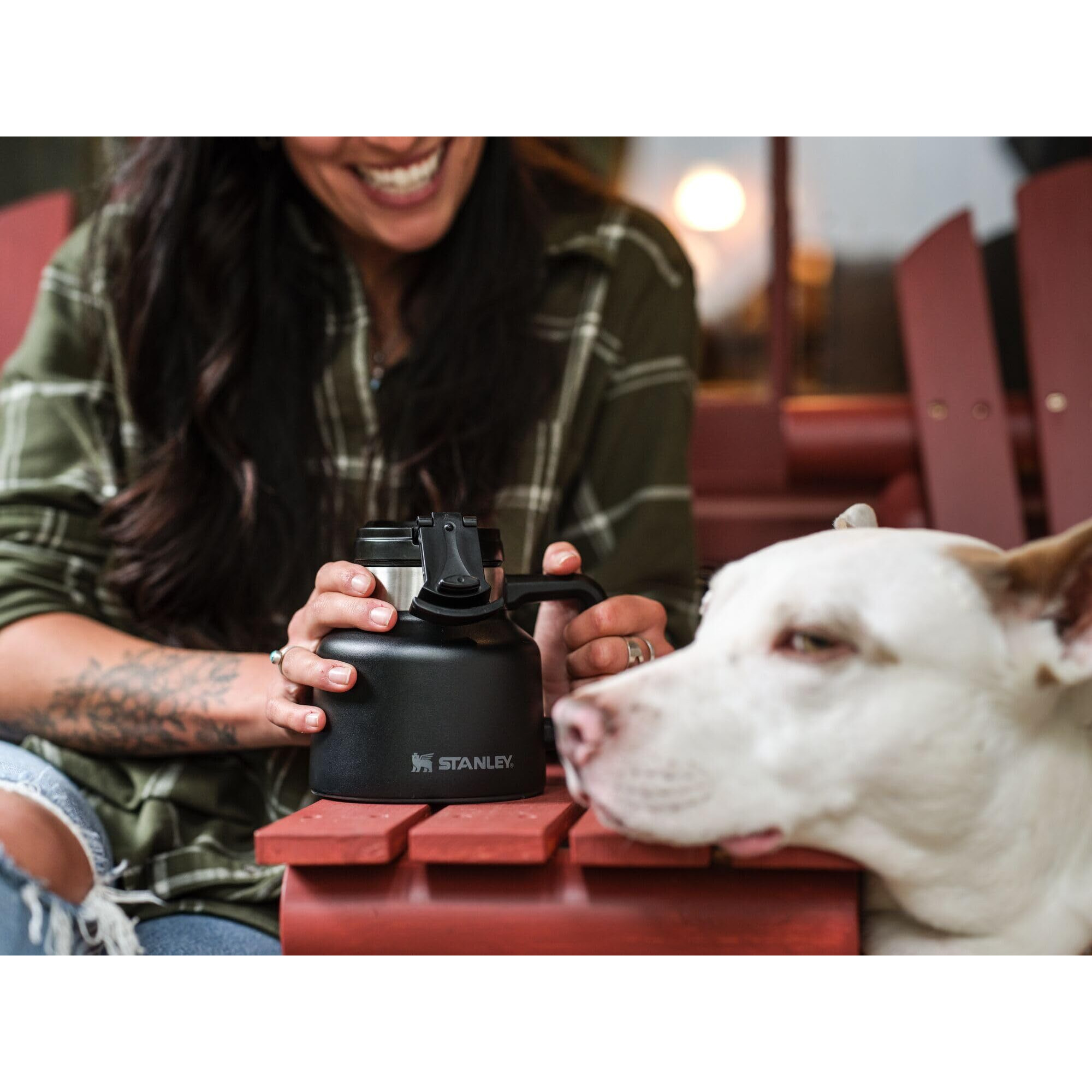 Stanley The Tough-To-Tip Admiral's Mug Hammertone - Non-Spill Coffee Mug, Durable Design For Busy Mornings And Office Hours - 20 Oz - Stainless Steel