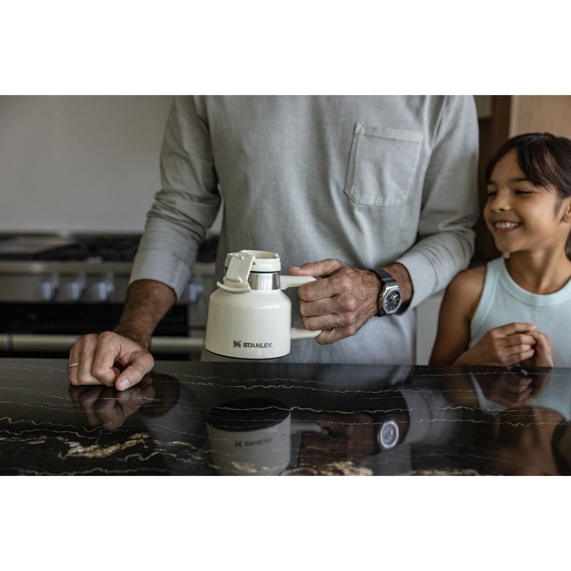 Stanley The Tough-To-Tip Admiral's Mug Hammertone - Non-Spill Coffee Mug, Durable Design For Busy Mornings And Office Hours - 20 Oz - Stainless Steel