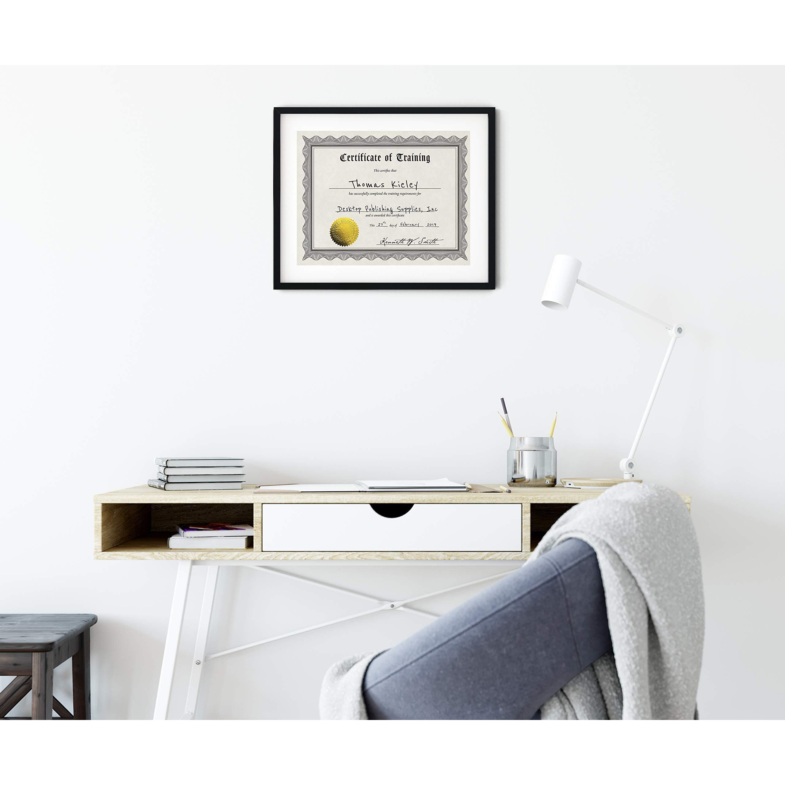 Certificate Of Training Certificate Paper With Embossed Gold Foil Seals - 30 Pack - Parchment Award Certificates For Students, Teachers, Employees - 8.5" X 11" Inkjet/Laser Printable