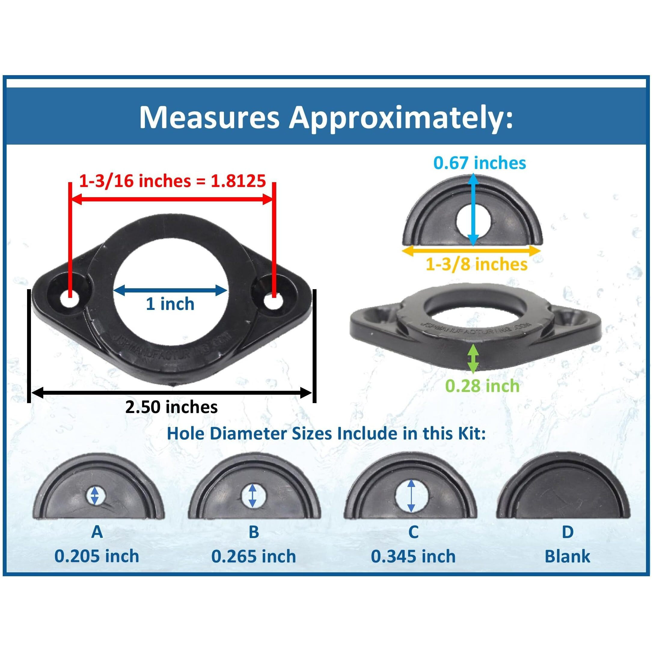 Jsp Manufacturing Through Hull Wiring Kit For Kayaks, Thru-Hull Wiring Kits For Wilderness Systems Hobie Installs Of Fish Finders, Motors, Lighting Kits, Etc. Kayak Wiring Accessories
