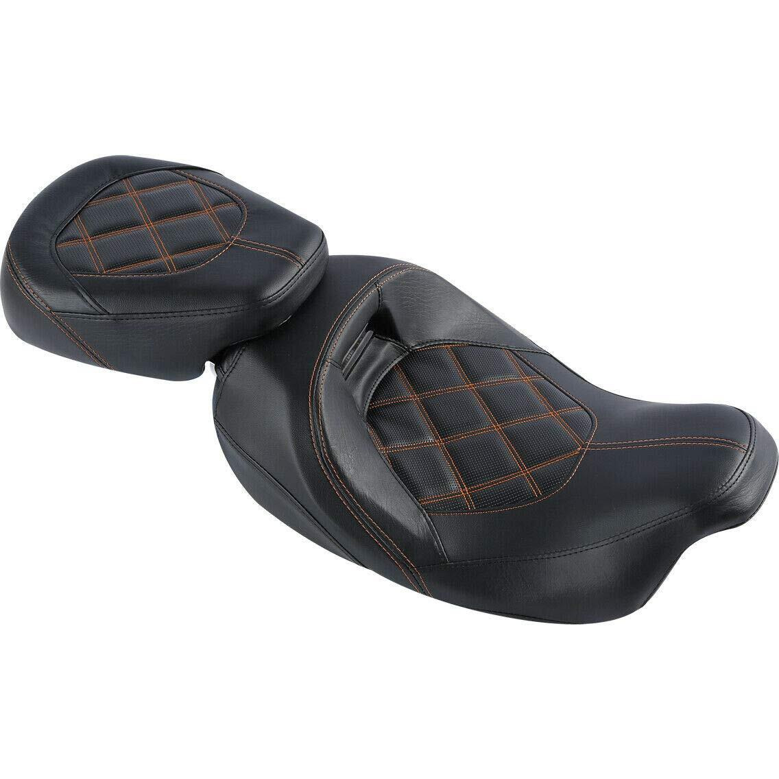 Low-Profile Driver Seat Pillion Leather Passenger Pad Seat Fit For Harley Street Glide 2009-2023 Road Glide Cvo 2015-2019 Road King Special Flhrxs 2017-2024 Ultra Limited Flhtk 2014-2024