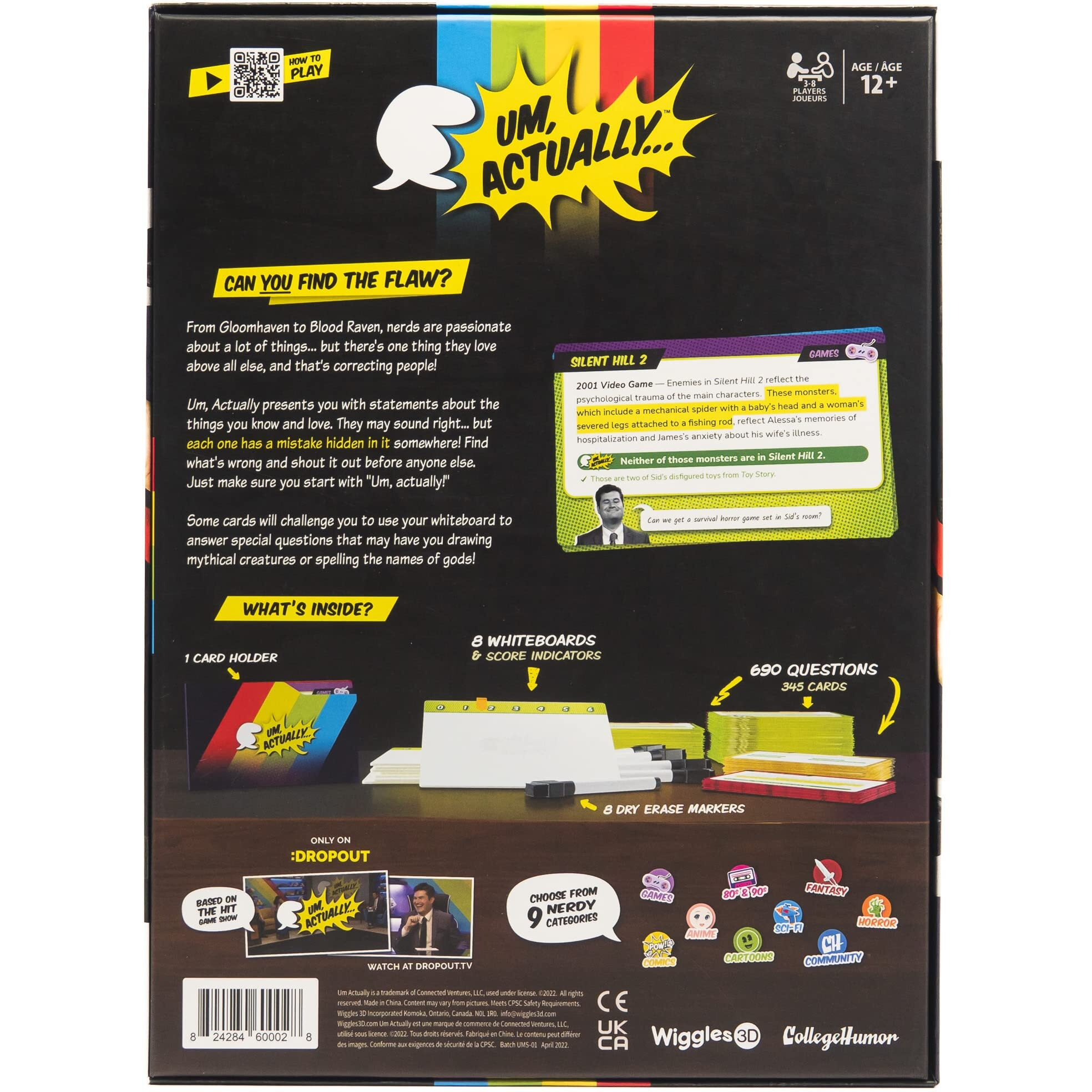 Um, Actually Deluxe Edition Board Game | The Nerdy Trivia Game Based On The Dropout Game Show | For Families Ages 12 & Up | 3-8 Players | By Wiggles 3D