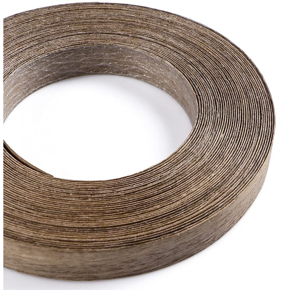 Moligou Walnut Wood Veneer Roll, 3/450 Plywood Edge Banding Strips, Flexible Veneer Edging With Adhesive Back