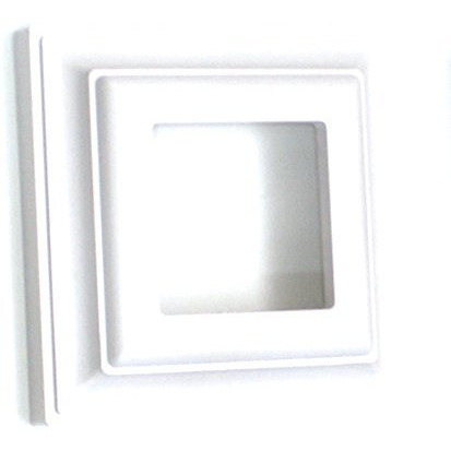 Jsp Manufacturing Plastic Black Or White Deck Railing Column Post Base Trim Ring 3 X 3 Post Base Fit Outside 3X3 Posts, Railings, Decks, Signs Or Columns. (4, White)