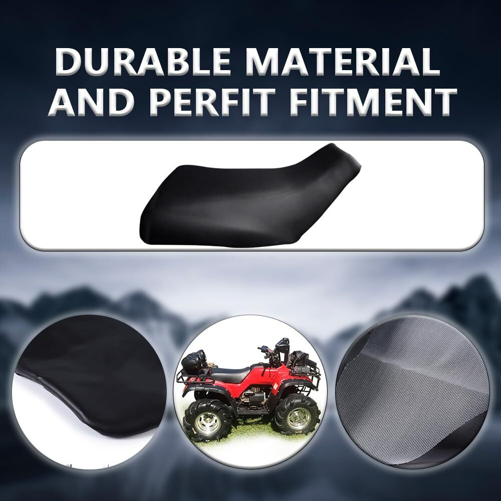 Pit66 Seat Cover, Compatible With 1997-2004 Honda Foreman 400-450 Black