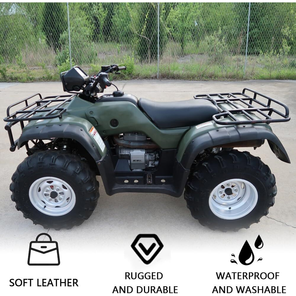 Pit66 Seat Cover, Compatible With 1997-2004 Honda Foreman 400-450 Black