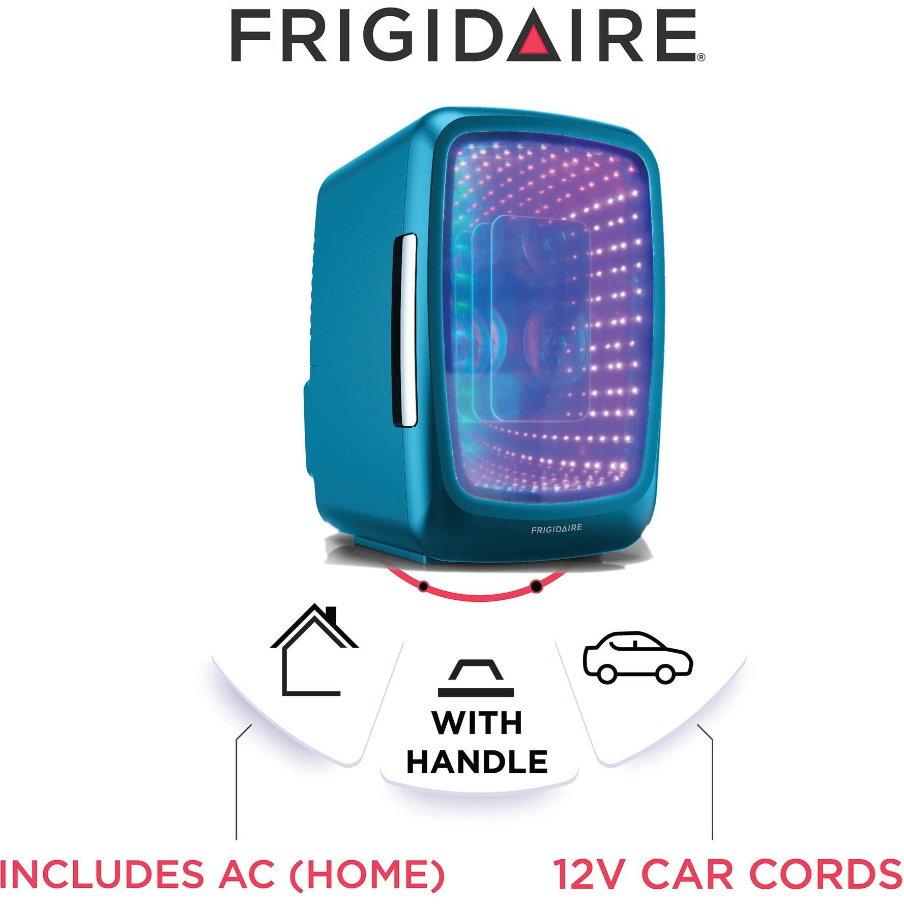 Frigidaire Efmis179 Gaming Light Up Mini Beverage Refrigerator, Blue, Pack Of 1