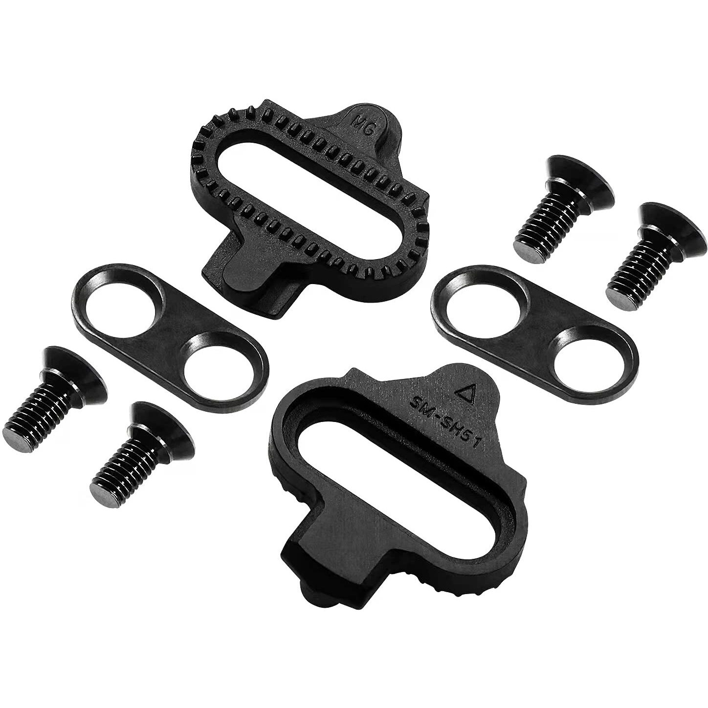 Naacoo Bike Cleats Compatible With Shimano Spd Sm-Sh51 - Spin Peloton Indoor Cycling Clips & Mountain Mtb Bicycle Cleat Set -4 Degree Float (Sh51 A)