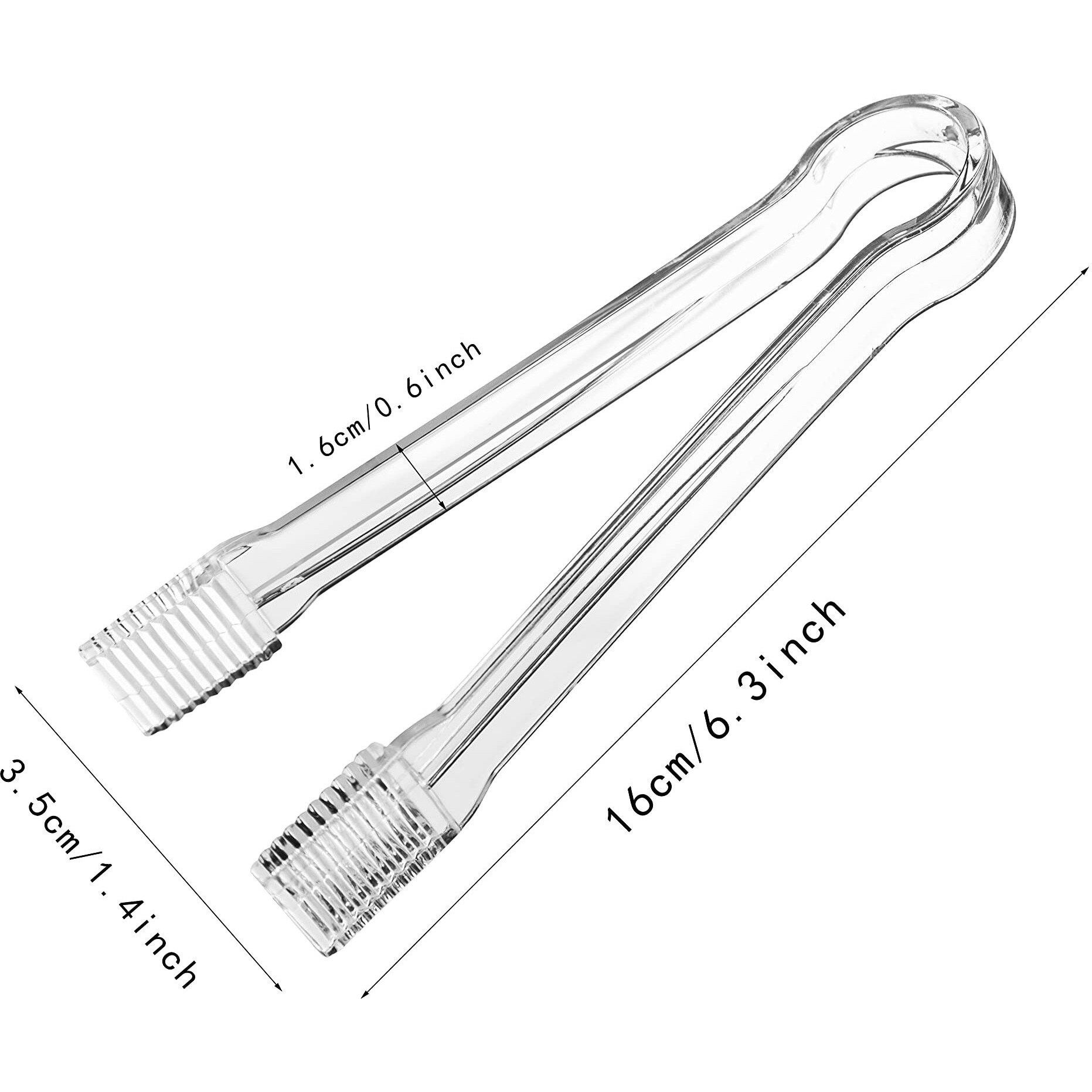 Hqleshui 10 Pieces Plastic Serving Tongs Mini Kitchen Tongs Kitchen Tongs Utility And 10 Pieces Plastic Kitchen Scoops Clear Ice Scoop Mini Clear Buffet Scoop For Candy Dessert Buffet Ice