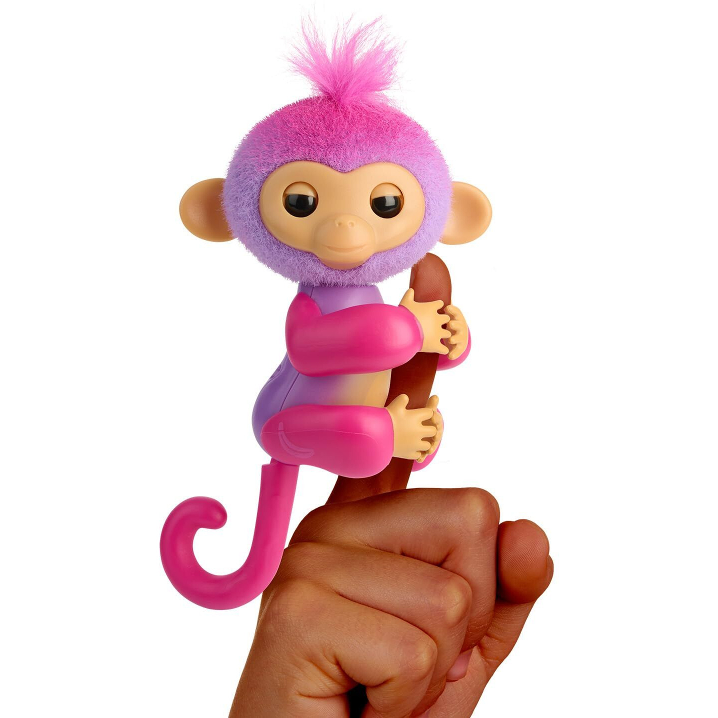 Fingerlings 2023 New Interactive Baby Monkey Reacts To Touch - 70+ Sounds & Reactions - Charli (Purple)