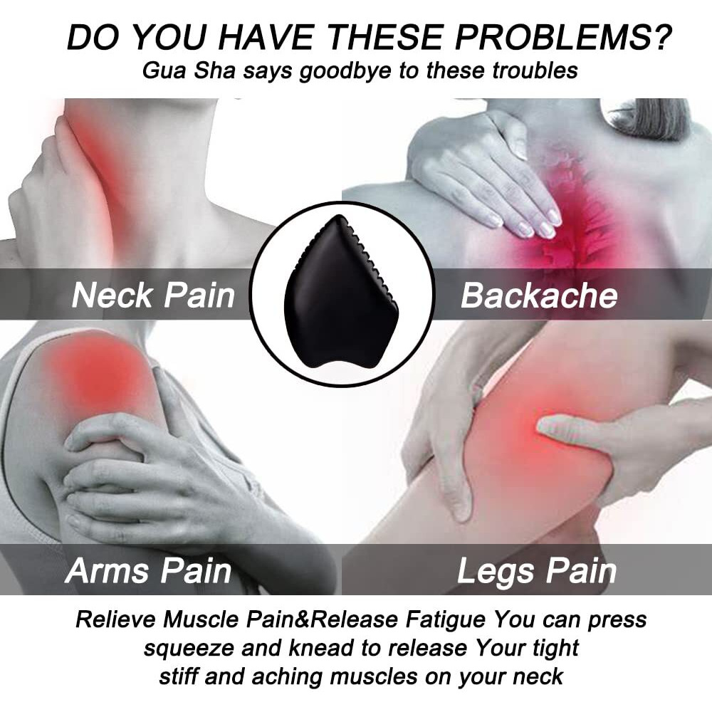 Yuanchupin Gua Sha Facial Massage Tools, Bianstone Traditional Face & Body Massage Tool, Lymphatic Drainage Face Sculpting Tool, The Newly Upgraded Unique Tooth Edge