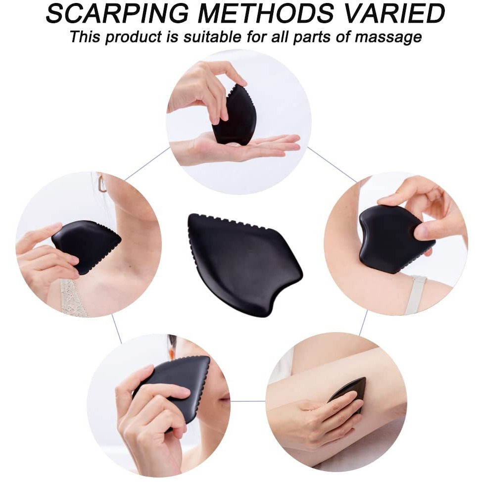 Yuanchupin Gua Sha Facial Massage Tools, Bianstone Traditional Face & Body Massage Tool, Lymphatic Drainage Face Sculpting Tool, The Newly Upgraded Unique Tooth Edge