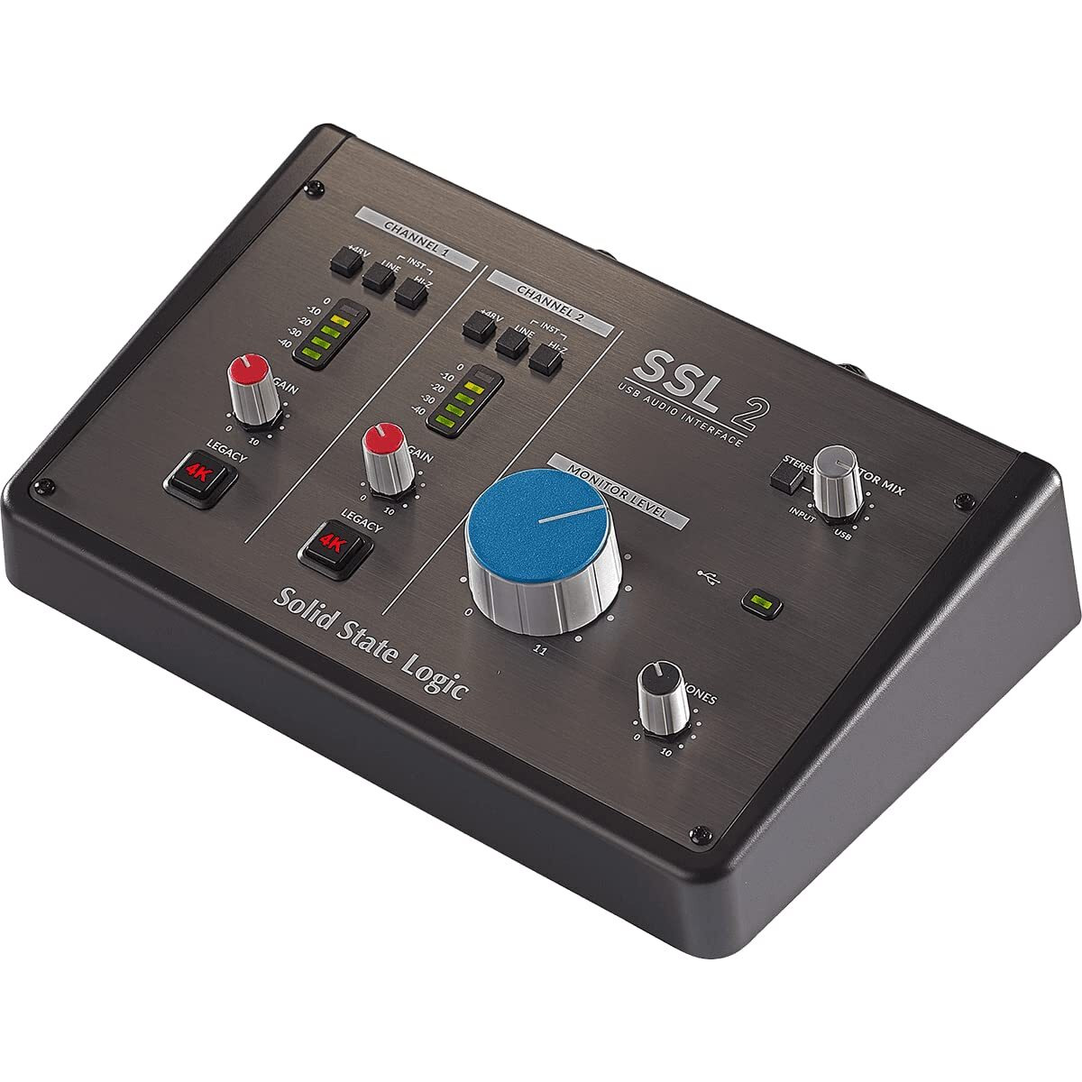 Solid State Logic Ssl 2 Usb Audio Interface - 24 Bit/192 Khz, 2-In 2-Out, With Ssl Legacy 4K Analogue Enhancement And Included Ssl Software Production Pack