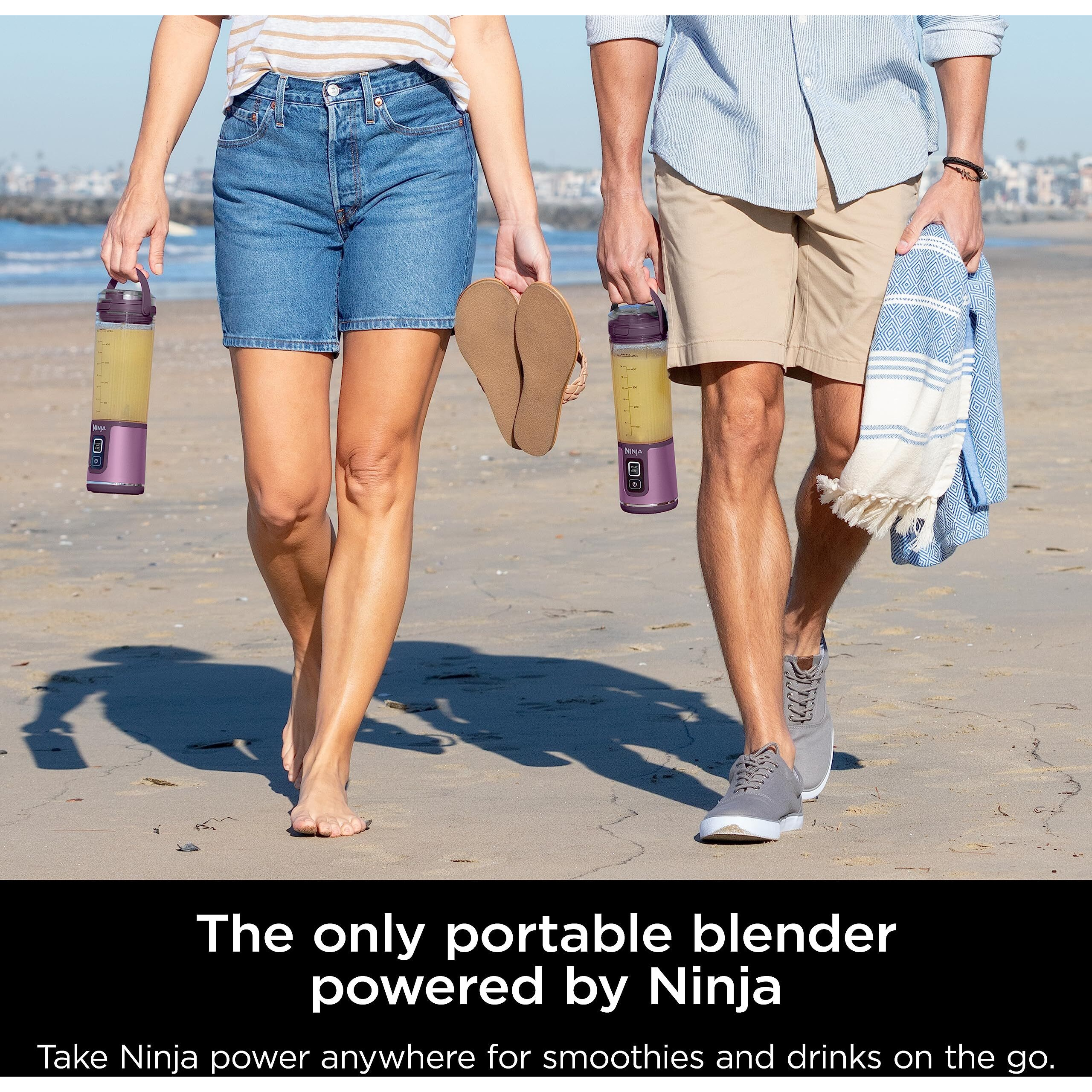 Ninja Bc151Pr Blast Portable Blender, Cordless, 18Oz. Vessel, Personal Blender-For Shakes & Smoothies, Bpa Free, Leakproof-Lid & Sip Spout, Usb-C Rechargeable, Dishwasher Safe Parts, Passion Fruit