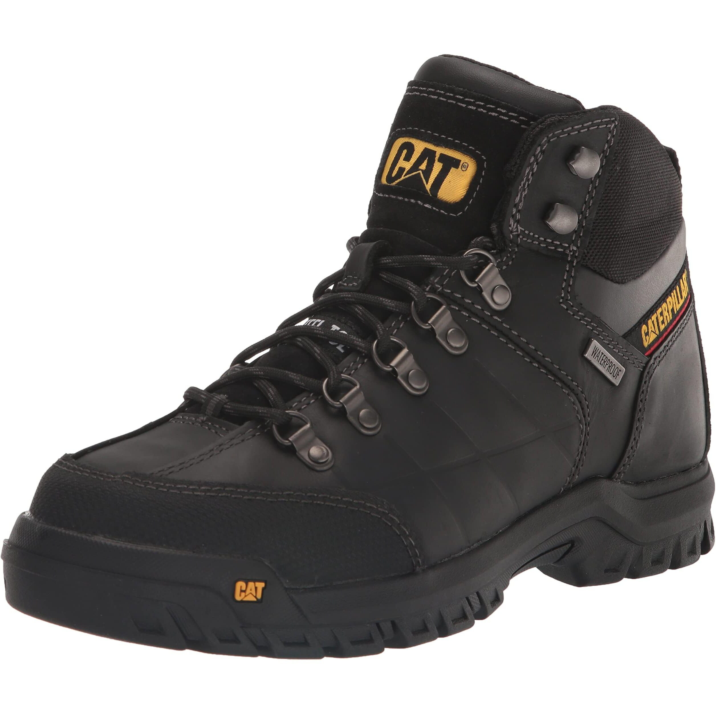 Cat Footwear Men's Threshold Waterproof Steel Toe Work Boot, Black, 10.5