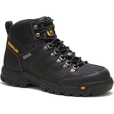 Cat Footwear Men's Threshold Waterproof Steel Toe Work Boot, Black, 10.5