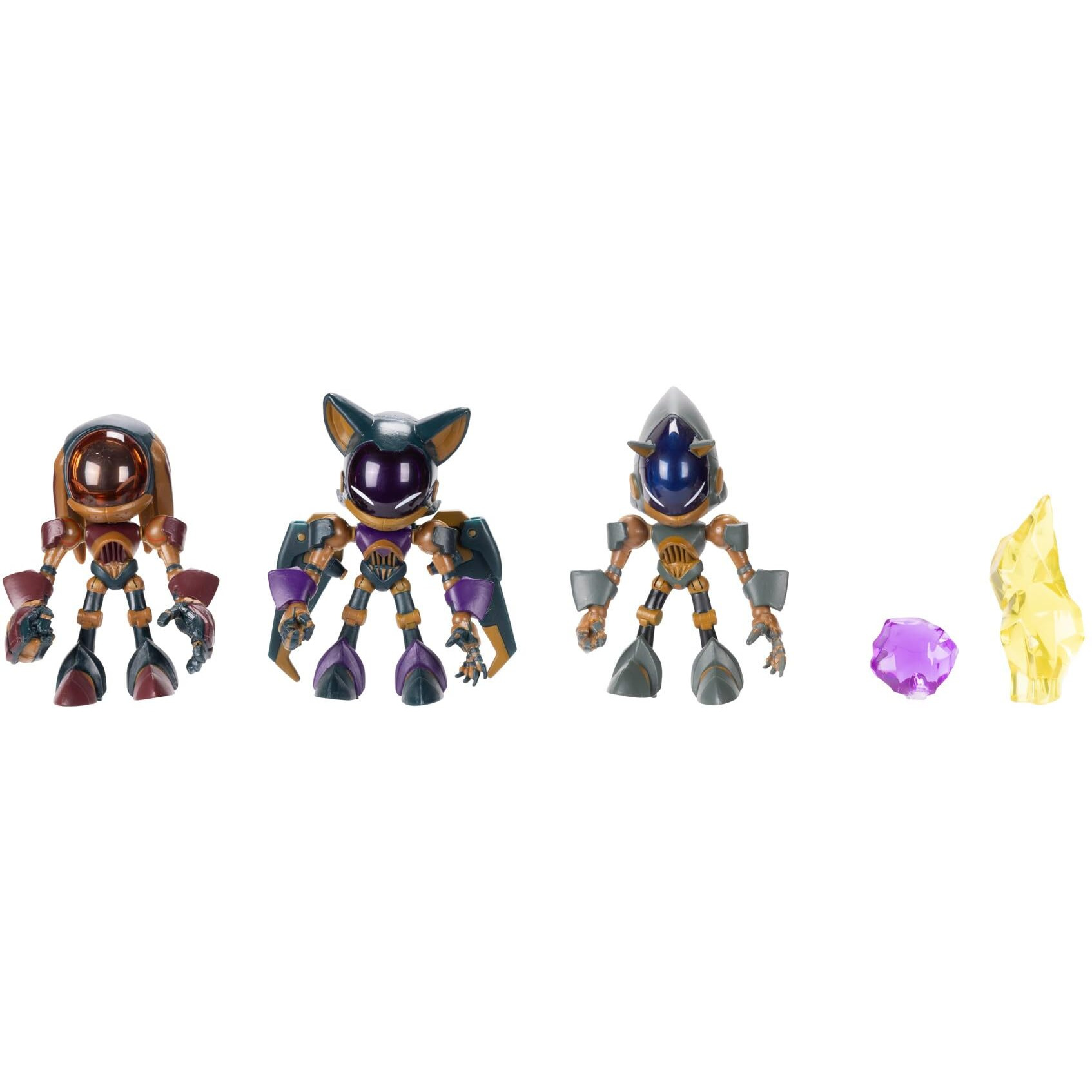 Sonic Prime 2.5-Inch Action Figures The Grim Themed 5 Pieces Sonic Trooper, Knuckles Trooper, Rouge Trooper, Yellow Shard And Purple Shard. Ages 3+ (Officially Licensed By Sega And Netflix)