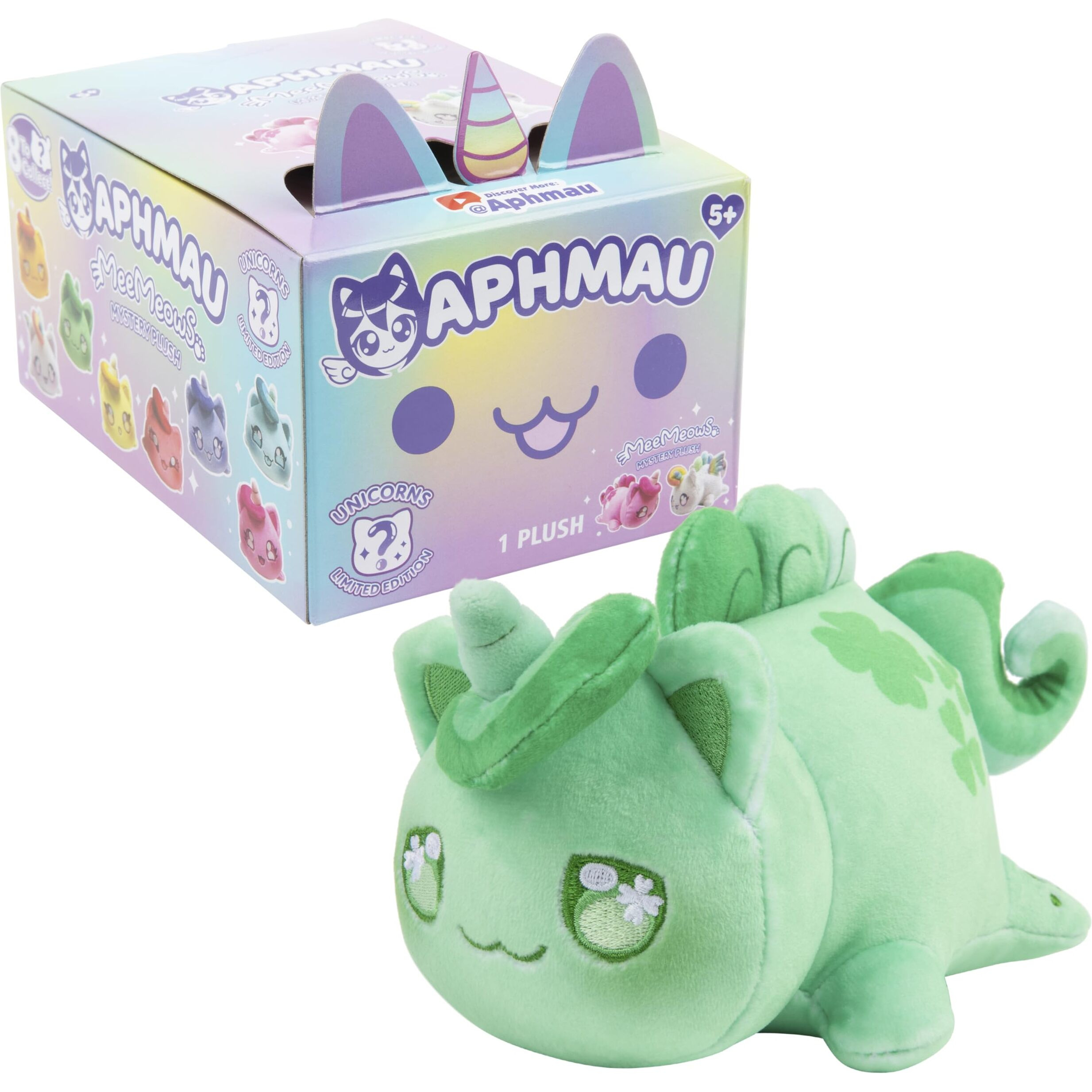 Aphmau 6 Meemeow Mystery Plush - Unicorn Collection Youtube Gaming Channel, Blind Box, 1 Of 8 Possible Unicorn Meemeows, Official Merch