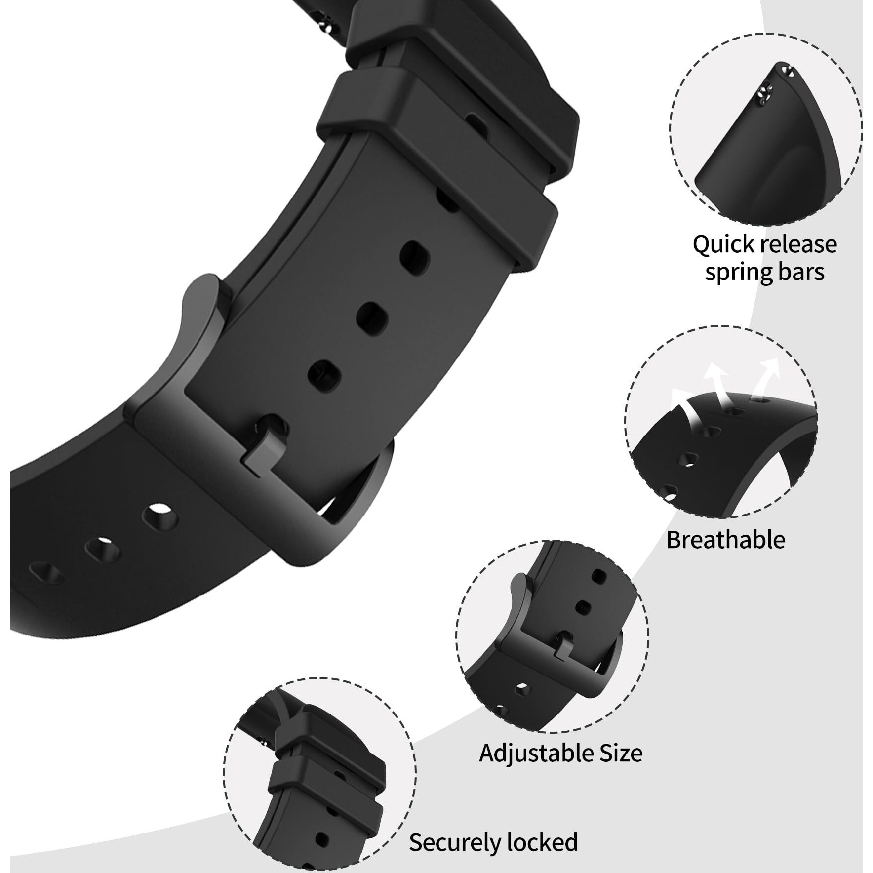 Chofit 10 Pack Silicone Bands Compatible With Amazfit Gts/Gts2/ Gts 3/Gts 2E/Gts 2 Mini/Gts 4 Mini/Gts 4/Gtr Mini/Active, 20Mm Band Replacement Watch Straps For Amazfit Bip U Pro/Bip/Bip Lite/Bip S/Bip S Lite/Bip U/Bip 3/Bip 3 Pro