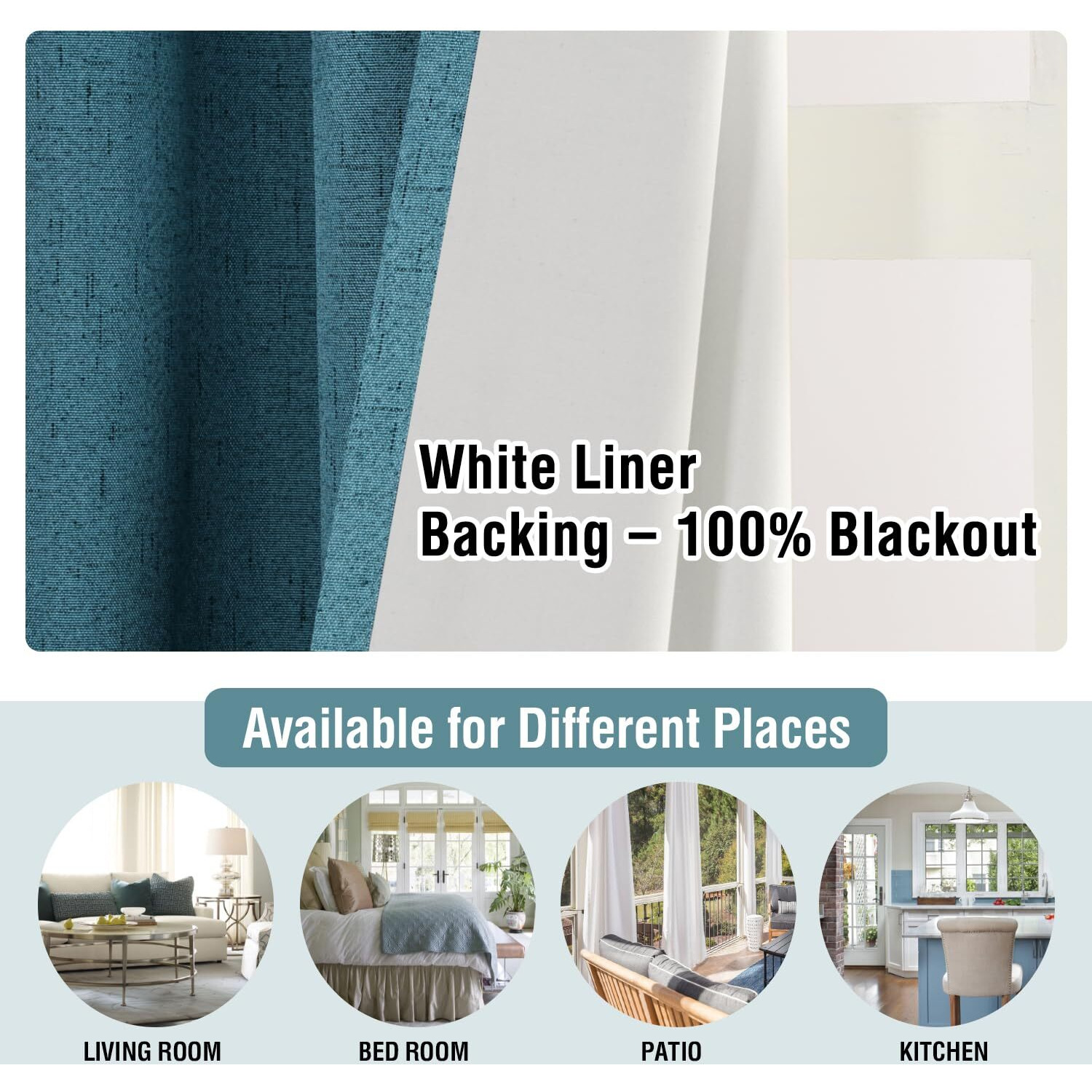 H.Versailtex 100% Blackout Curtains For Bedroom Thermal Insulated Linen Textured Curtains Heat And Full Light Blocking Drapes Living Room Curtains 2 Panel Sets, Bleached Sand, 52X84 Inch