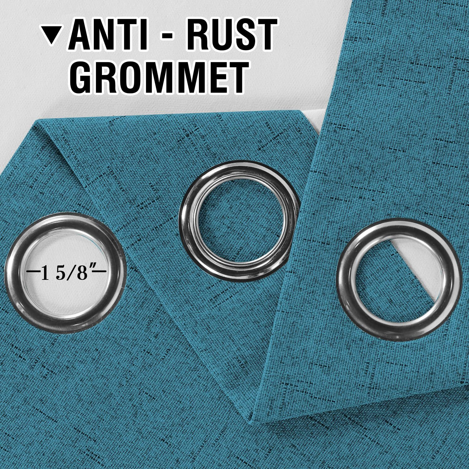 H.Versailtex 100% Blackout Curtains For Bedroom Thermal Insulated Linen Textured Curtains Heat And Full Light Blocking Drapes Living Room Curtains 2 Panel Sets, Bleached Sand, 52X84 Inch