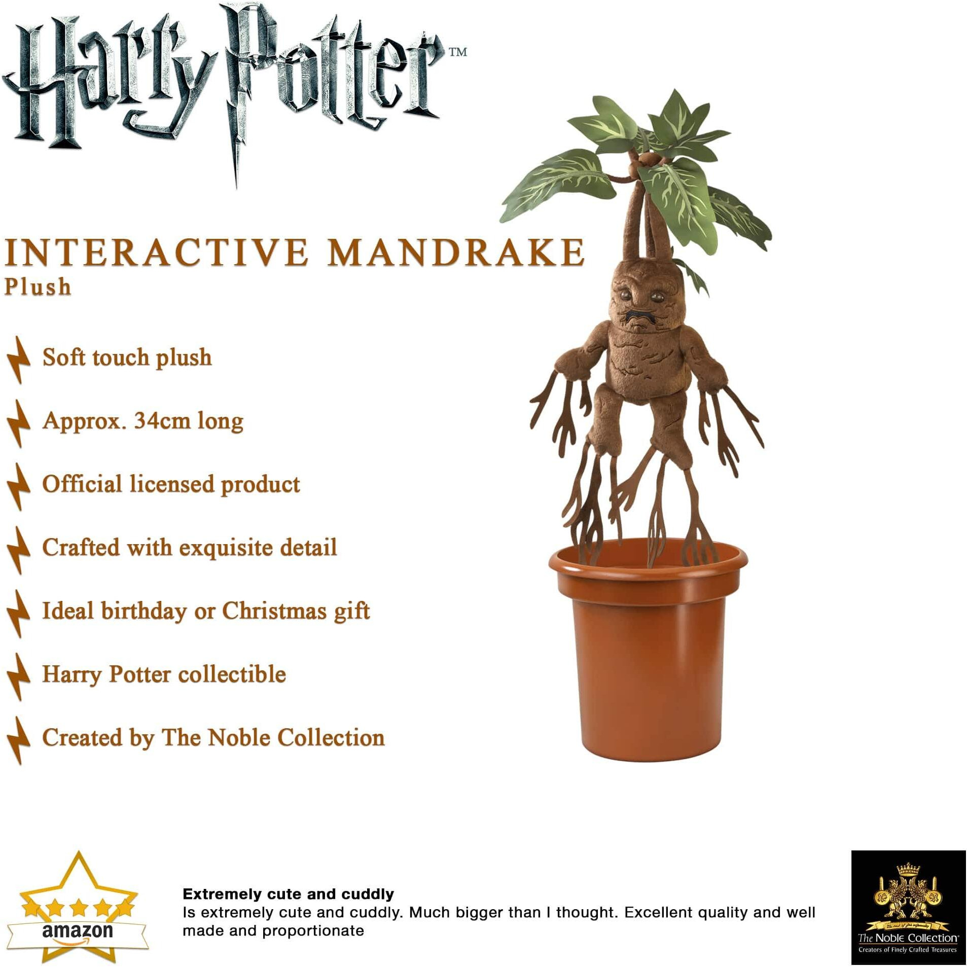 The Noble Collection Harry Potter Electronic Plush Mandrake