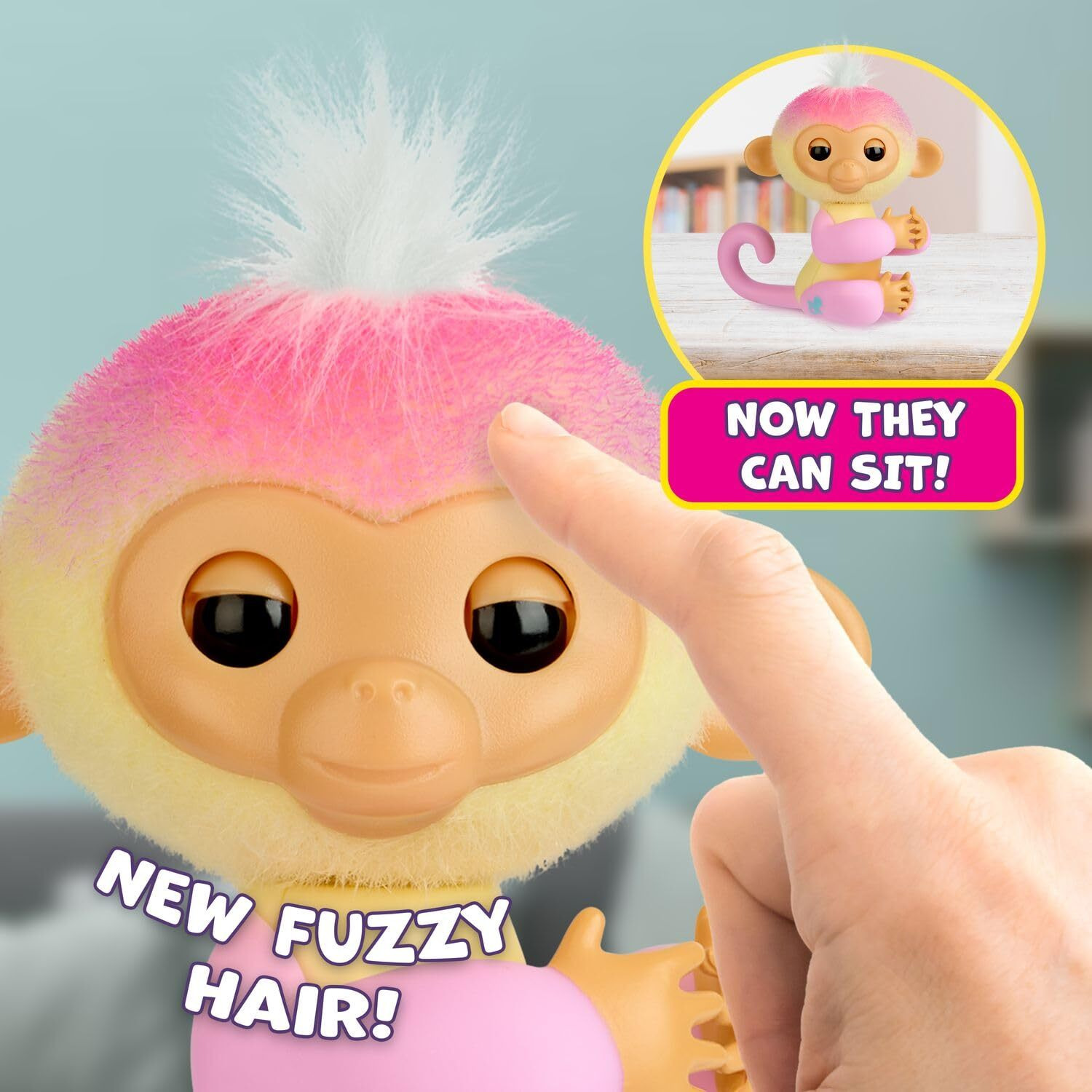 Fingerlings 2023 Interactive Baby Monkey Nursery Playset - Jas With 2-In-1 Cradle And High Chair, And 6 Accessories (Ages 5+)