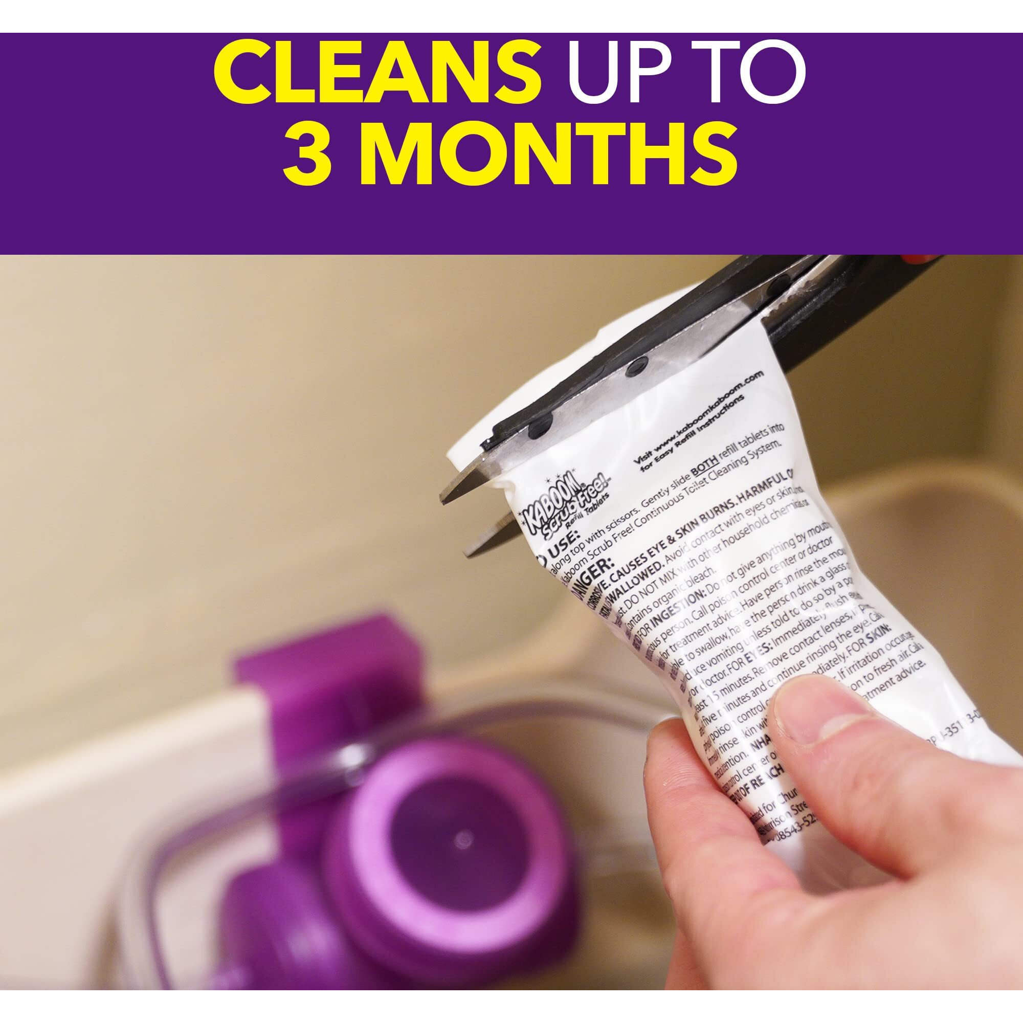 Kaboom Scrub Free Toilet Bowl Cleaner System With 2 Refills