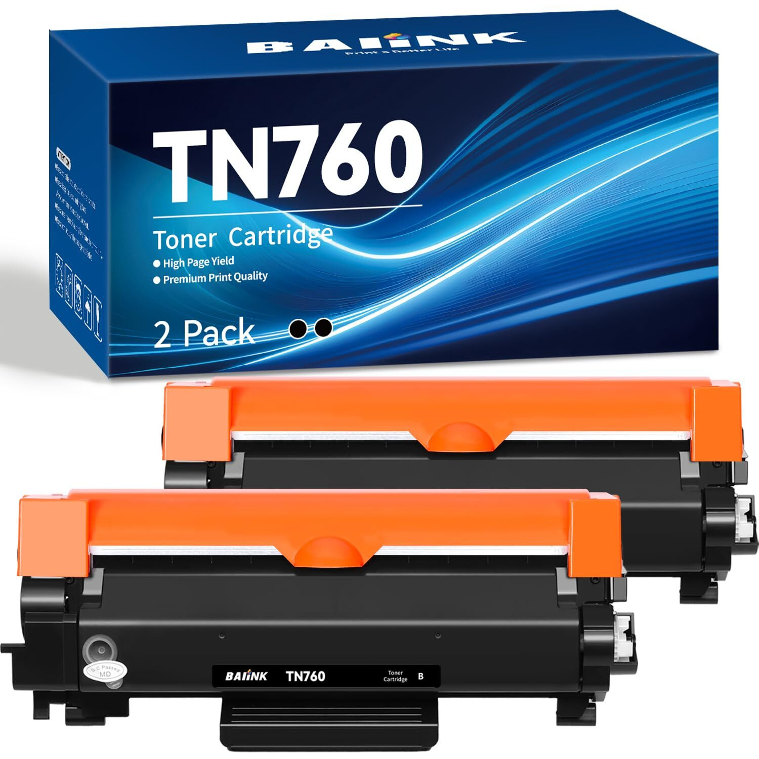 Baiink Compatible Tn760 Toner For Brother Printer Replacement For Brother Tn760 Tn 760 Tn730 Tn 730 Toner Tn-730/Tn-760 For Mfc-L2710Dw Hl-L2350Dw Hl-L2370Dwxl Mfc-L2750Dw Dcp-L2550Dw Hl-L2395Dw