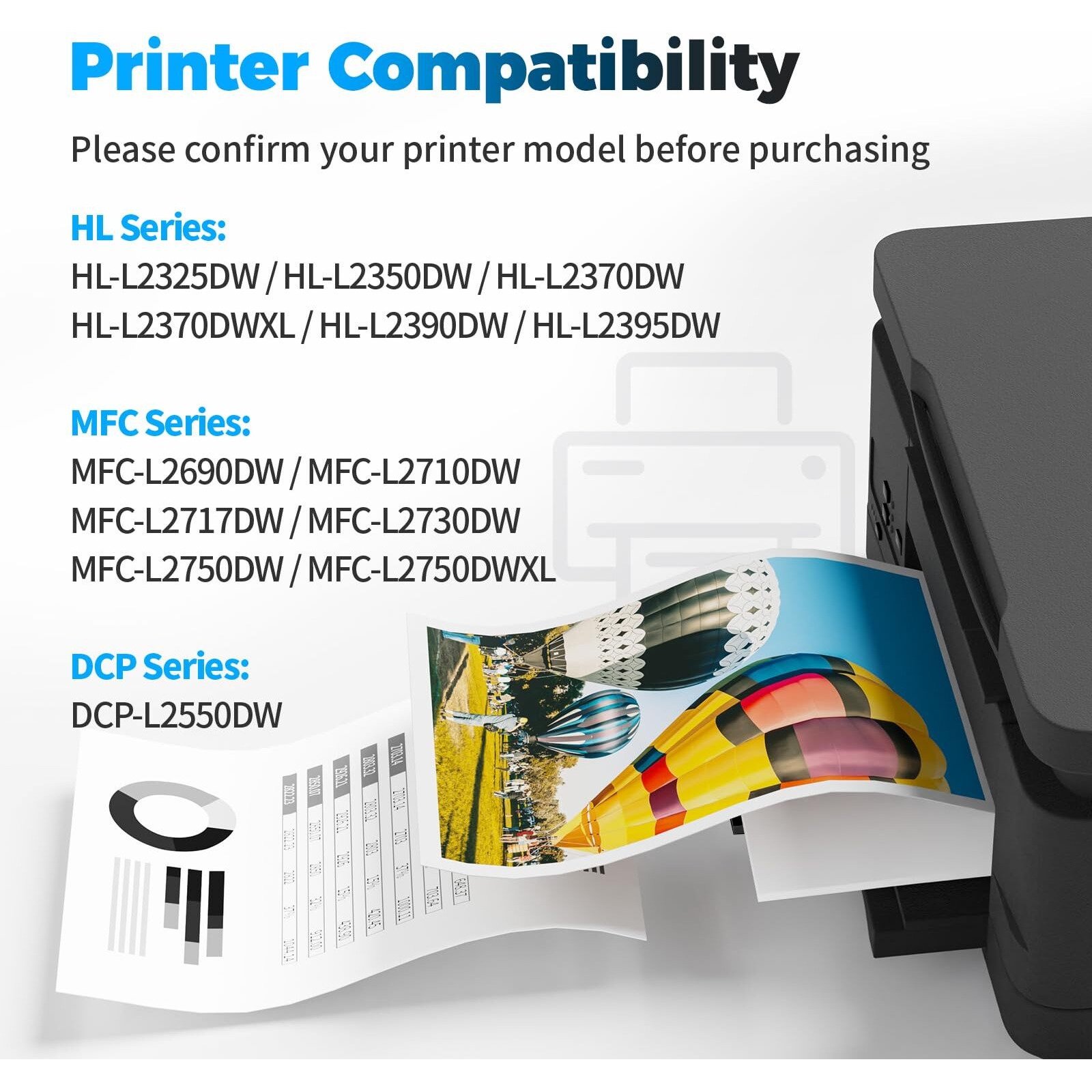 Baiink Compatible Tn760 Toner For Brother Printer Replacement For Brother Tn760 Tn 760 Tn730 Tn 730 Toner Tn-730/Tn-760 For Mfc-L2710Dw Hl-L2350Dw Hl-L2370Dwxl Mfc-L2750Dw Dcp-L2550Dw Hl-L2395Dw