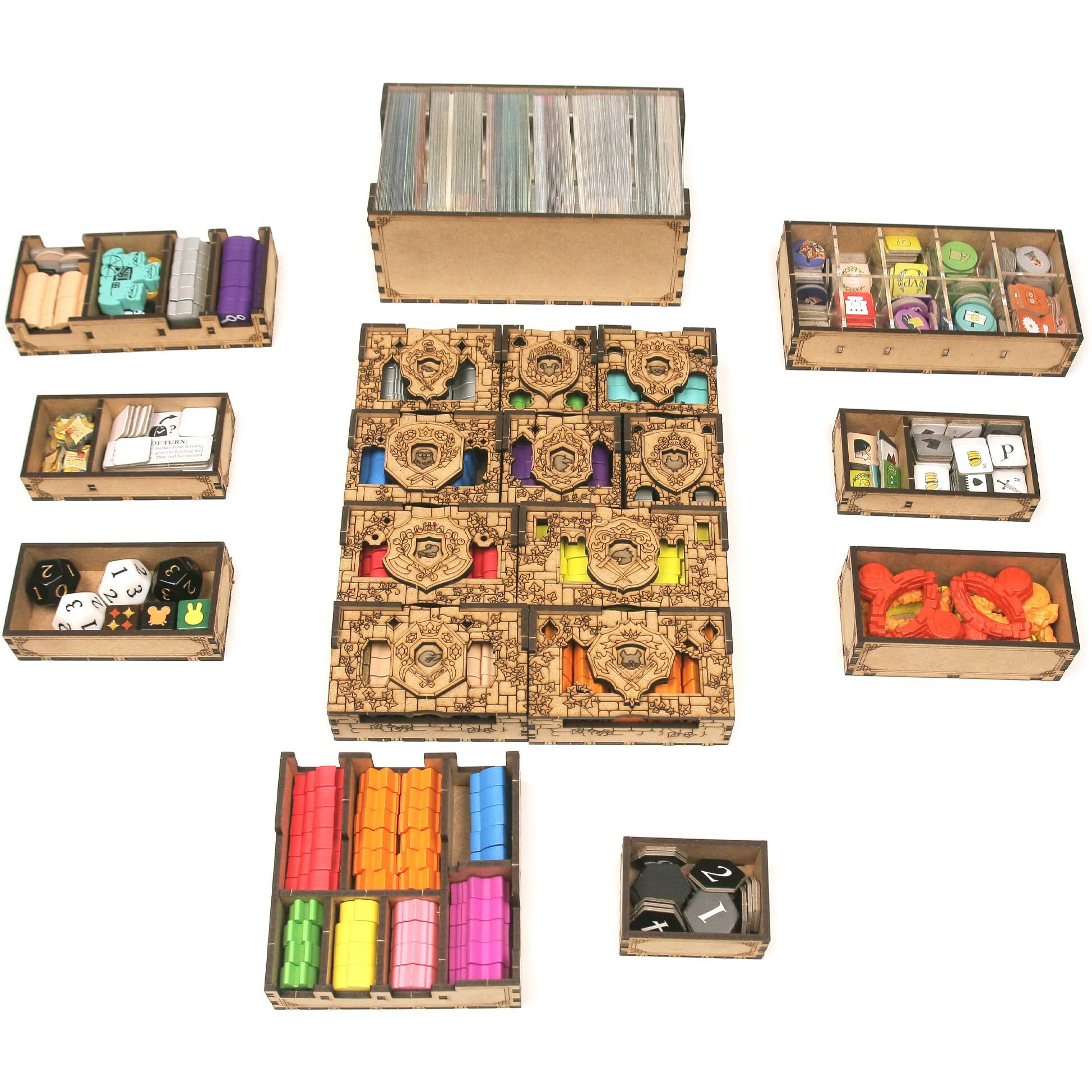 Towerrex Board Game Organizer For Root Board Game Box, Root Expansions, Root Underworld Expansion, Root Riverfolk Expansion, Root Marauder Expansion, Root Clockwork Expansion, Root Tokens And Cards