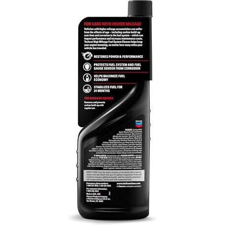 Chevron Techron High Mileage Fuel System Cleaner, 12 Oz, Pack Of 1