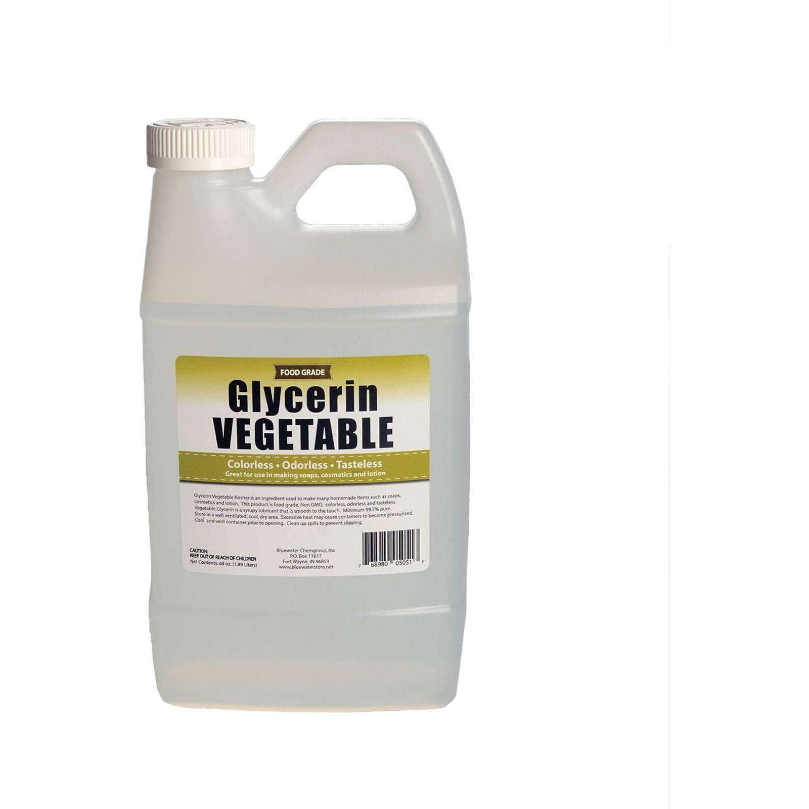 Vegetable Glycerin - Half Gallon (64Oz)- All Natural, Usp Grade - Premium Quality Liquid Glycerin, Excellent Emollient Qualities, Amazing Skin And Hair Benefits, Diy Beauty Products.
