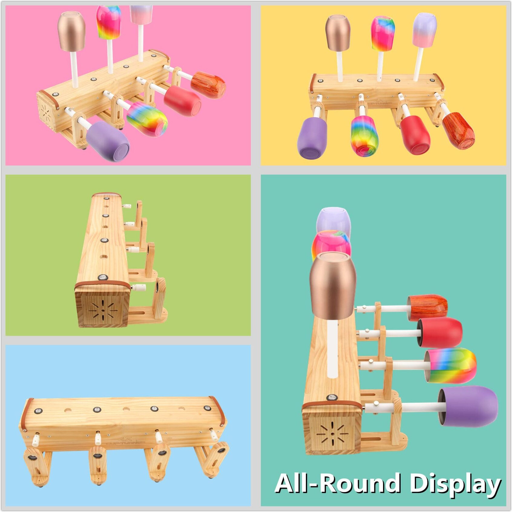 4 Cup Turner For Crafts Tumbler,Epoxy Glitter 4 Arms Tumbler Full Kits,Diy Cuptisserie Turner,Cup Spinner Machine Kit For Crafts Epoxy Tumbler