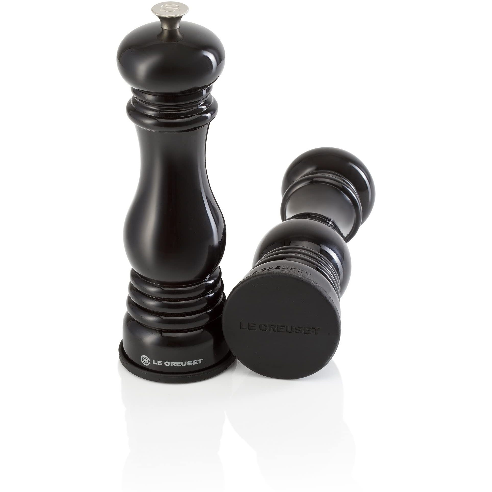 Le Creuset Set Of 2 Mill Caps, Black And White, 12"