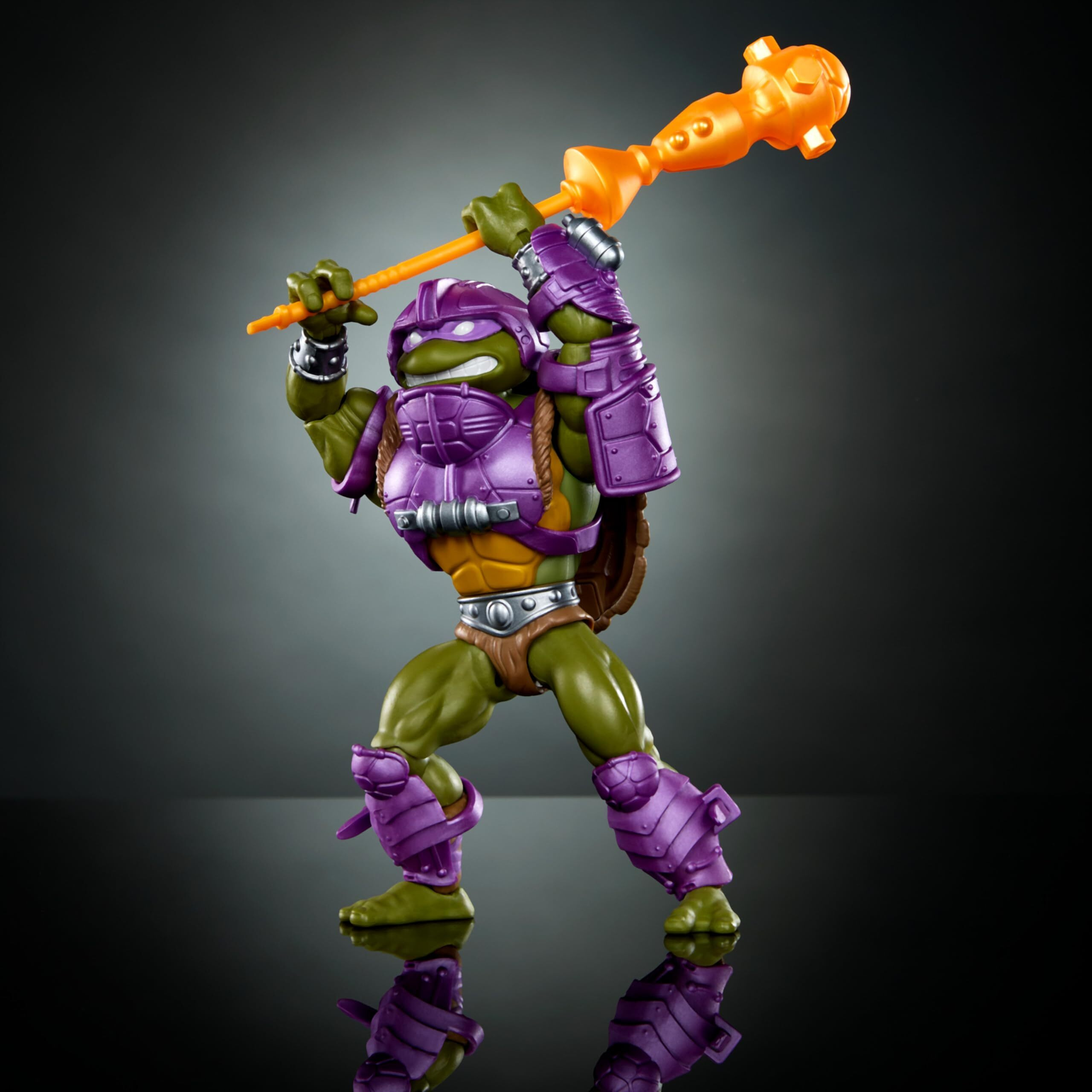 Masters Of The Universe Origins Turtles Of Grayskull Donatello Action Figure Toy, 16 Articulations, Tmnt & Motu Crossover With Accessories