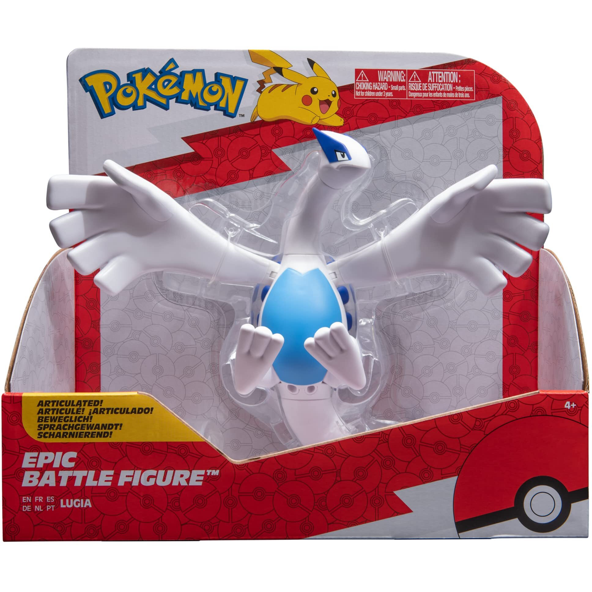 Pokmon Lugia Epic Battle Figure - 12-Inch Articulated Epic Battle Figure With Flight Stand