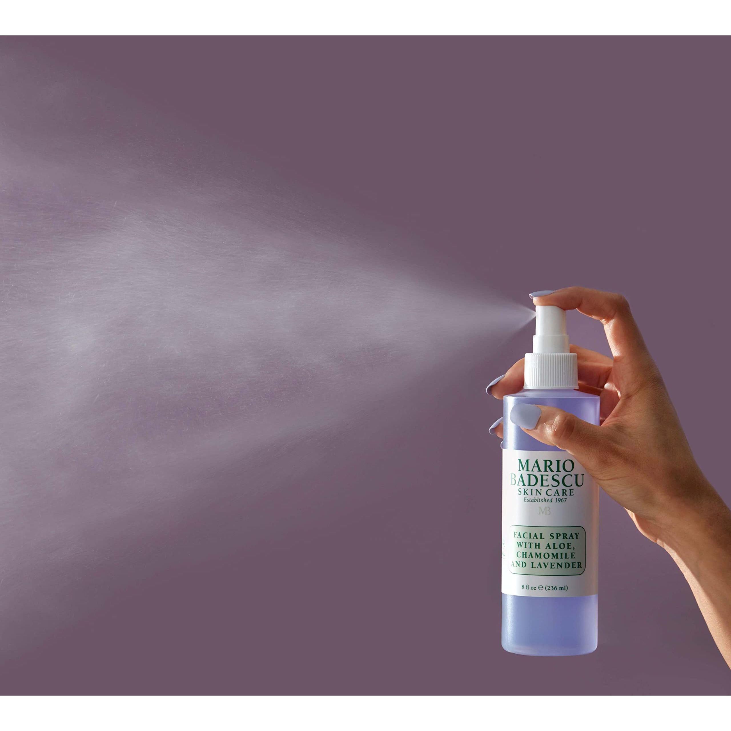 Mario Badescu Facial Spray With Aloe, Chamomile And Lavender For All Skin Types | Face Mist That Hydrates And Restores Balance & Brightness | 4 Fl Oz, 2 Count (Pack Of 1)