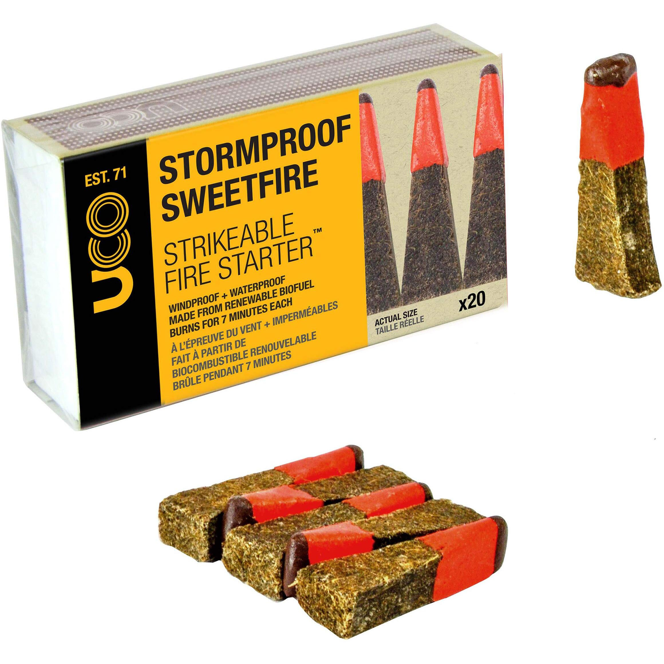 Uco Stormproof Sweetfire Strikeable Firestarters Pk20
