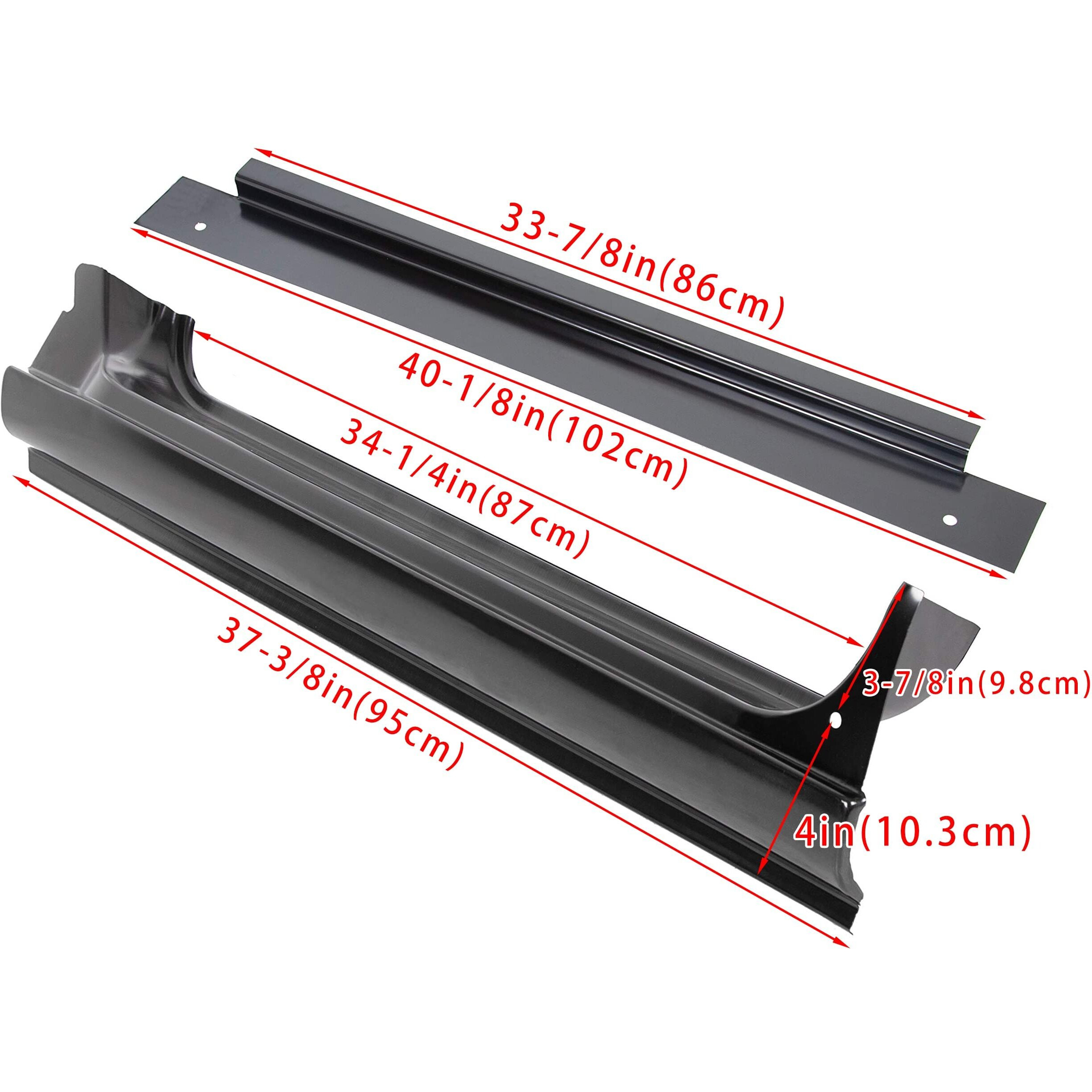 Ecotric Full Rocker Panels Compatible With 1967-1972 Chevy Chevrolet Gmc C10 Truck W/Inner Patch Panels