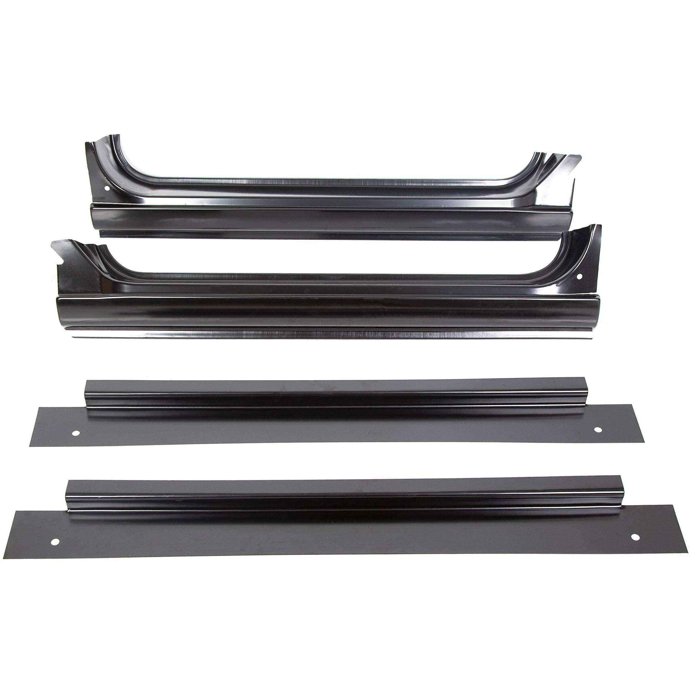 Ecotric Full Rocker Panels Compatible With 1967-1972 Chevy Chevrolet Gmc C10 Truck W/Inner Patch Panels