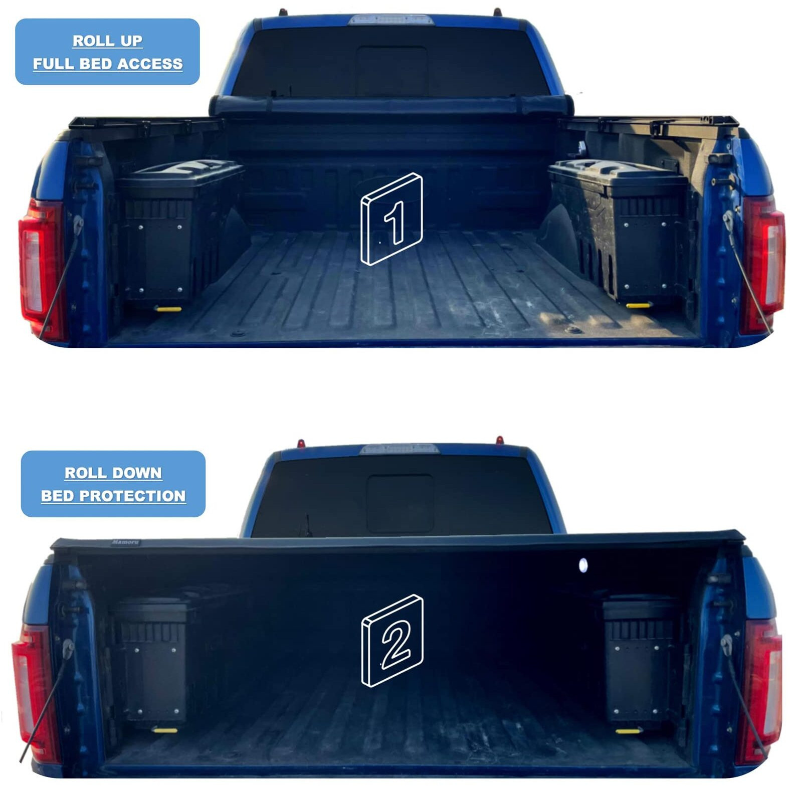 Mamoru Soft Roll Up 5'2" Truck Bed Cover Compatible For 2015-2024 Chevrolet Colorado Gmc Canyon Vinyl Tonneau Cover | Fleetside