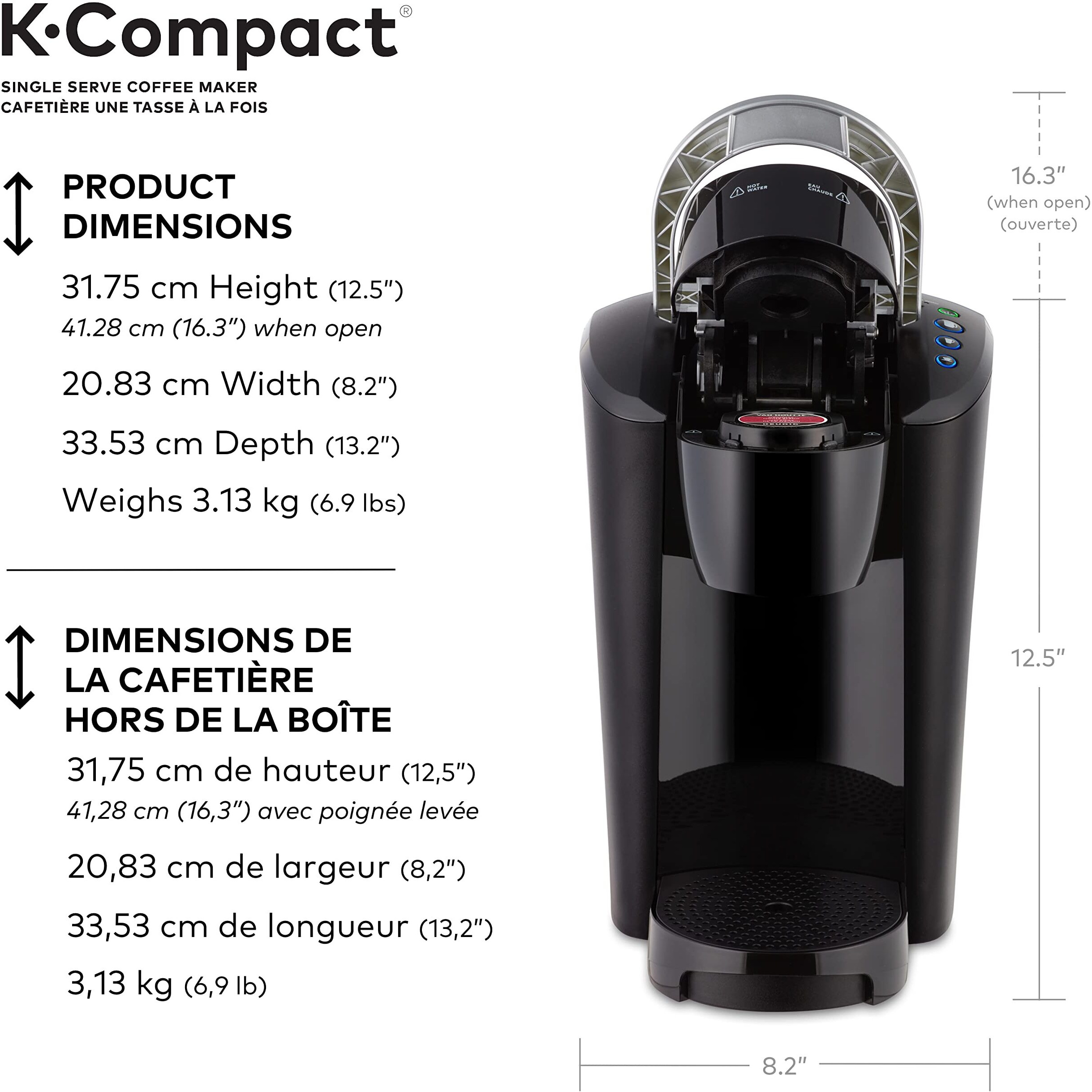 Keurig K-Compact Single Serve Coffee Maker,3 Cups
