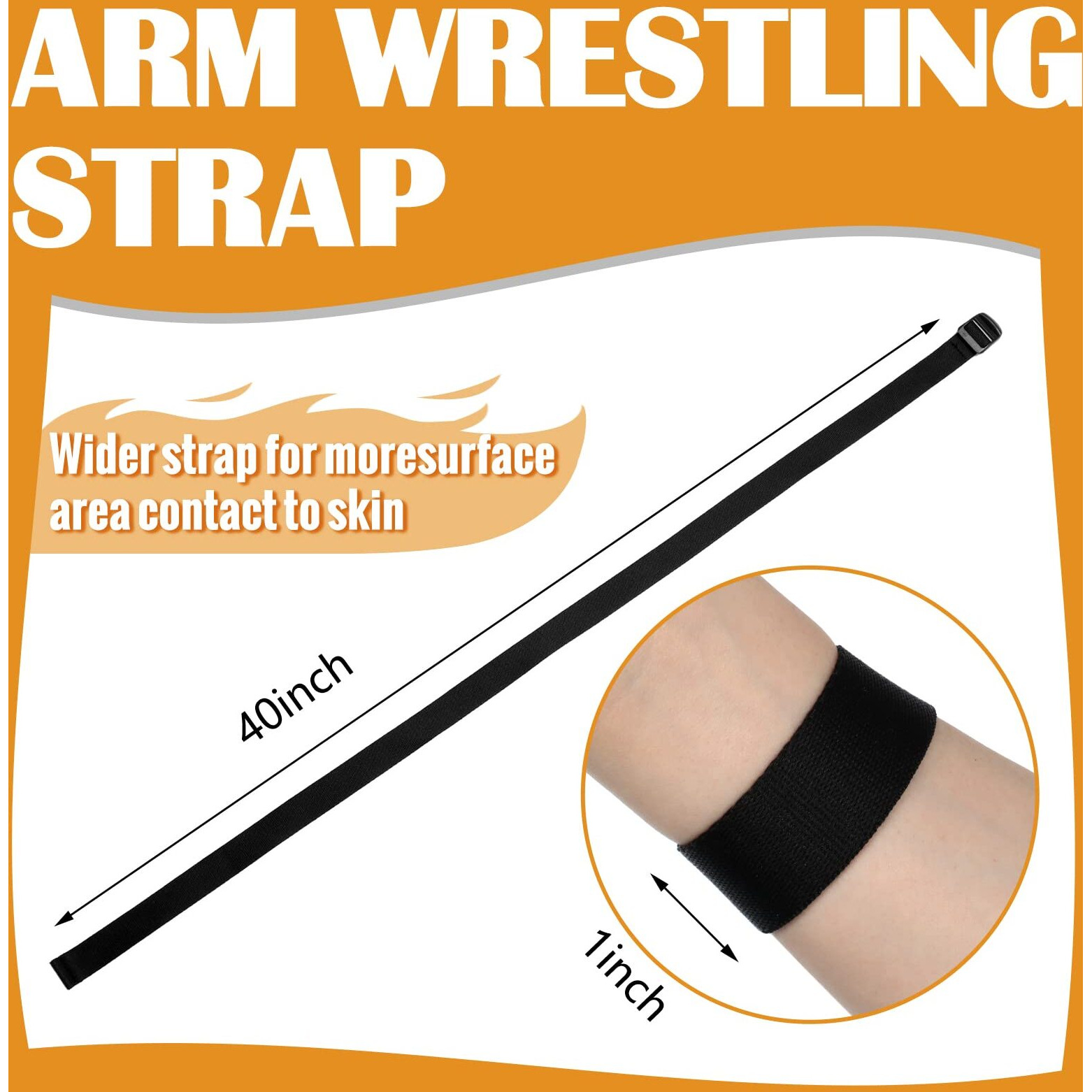 2 Pcs Arm Wrestling Competition Match Strap Non Slip Arm Wrestling Strap 40 Inch Long Exercise Straps Armwrestling Training Equipment With Buckle, 1 Inch Width