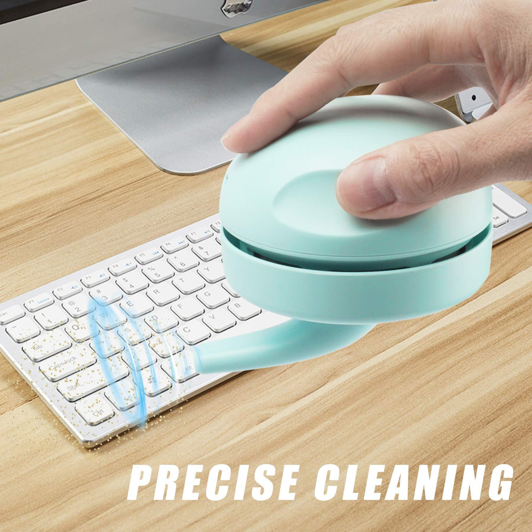 Prowithlin Desktop Vacuum Cleaner Usb Charging With Vacuum Nozzle Cleaning Brush, Detachable Design & Portable Mini Table Dust Vaccum Cleaner Crumbs, Piano, Computer, Car Etc